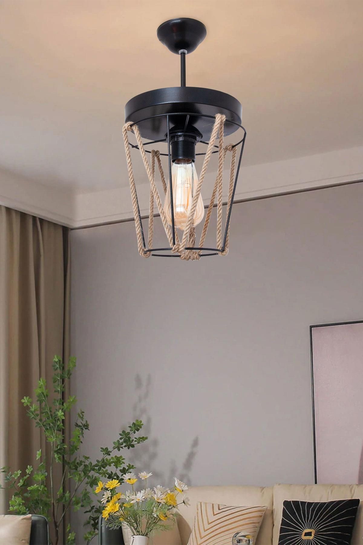 D-light Künye Tekli Avize Siyah