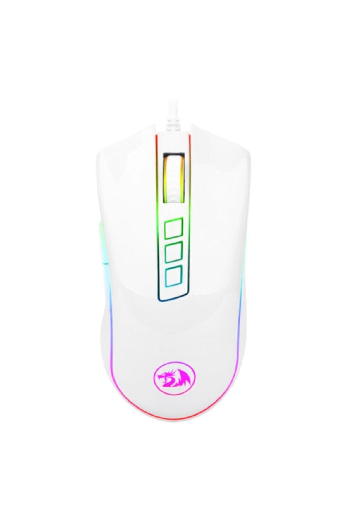 REDRAGON M711w Cobra White Beyaz Rgb Ledli Oyuncu Mouse 5000dpi 7 Programlanabilir Tuş Fare