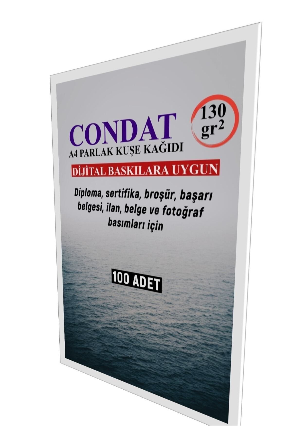 Condat A4 Parlak Kuşe Kağıt 100 Adet Dijital Baskı, Fotoğraf Ve Başarı Belgeleri Için