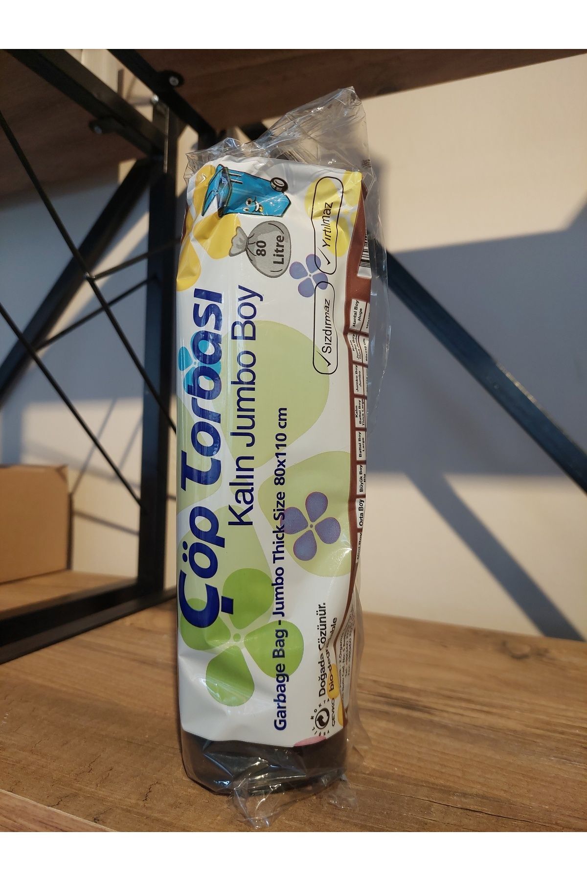 HEİGMANN Çöp Poşeti 80×110 Kalın Jumbo Boy 10adet icermektedir Siyah