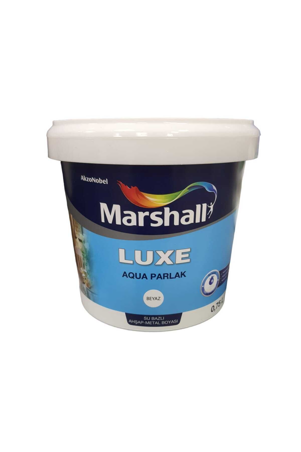 Marshall Aqua Luxe Su Bazlı Parlak Akrilik Esaslı Dekoratif Boya - Beyaz 0,75 Lt