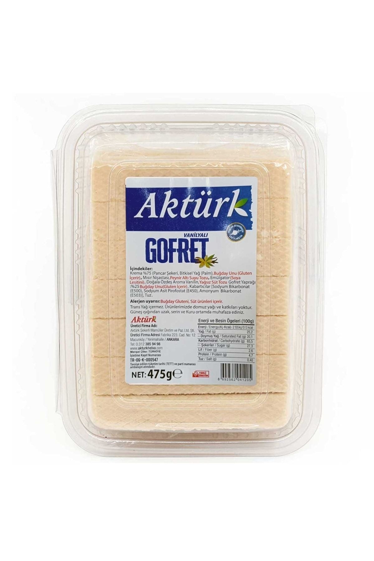 Aktürk AKTÜRK VANİLYALI GOFRET 475 GR ÇITIR GOFRET