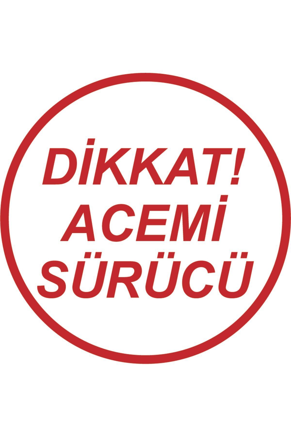 uzuntuning Dikkat Acemi Sürücü Araba Sticker 12cmx12cm