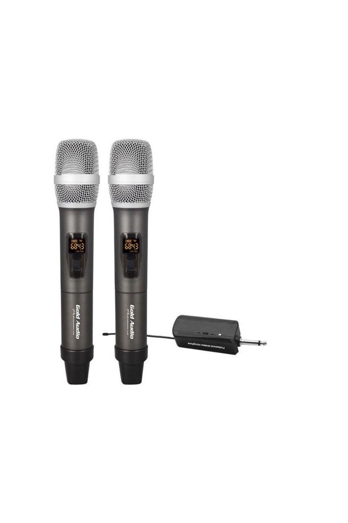 Gold Audio GX-832EE Uhf Çift El Wireless Telsiz Mikrofon