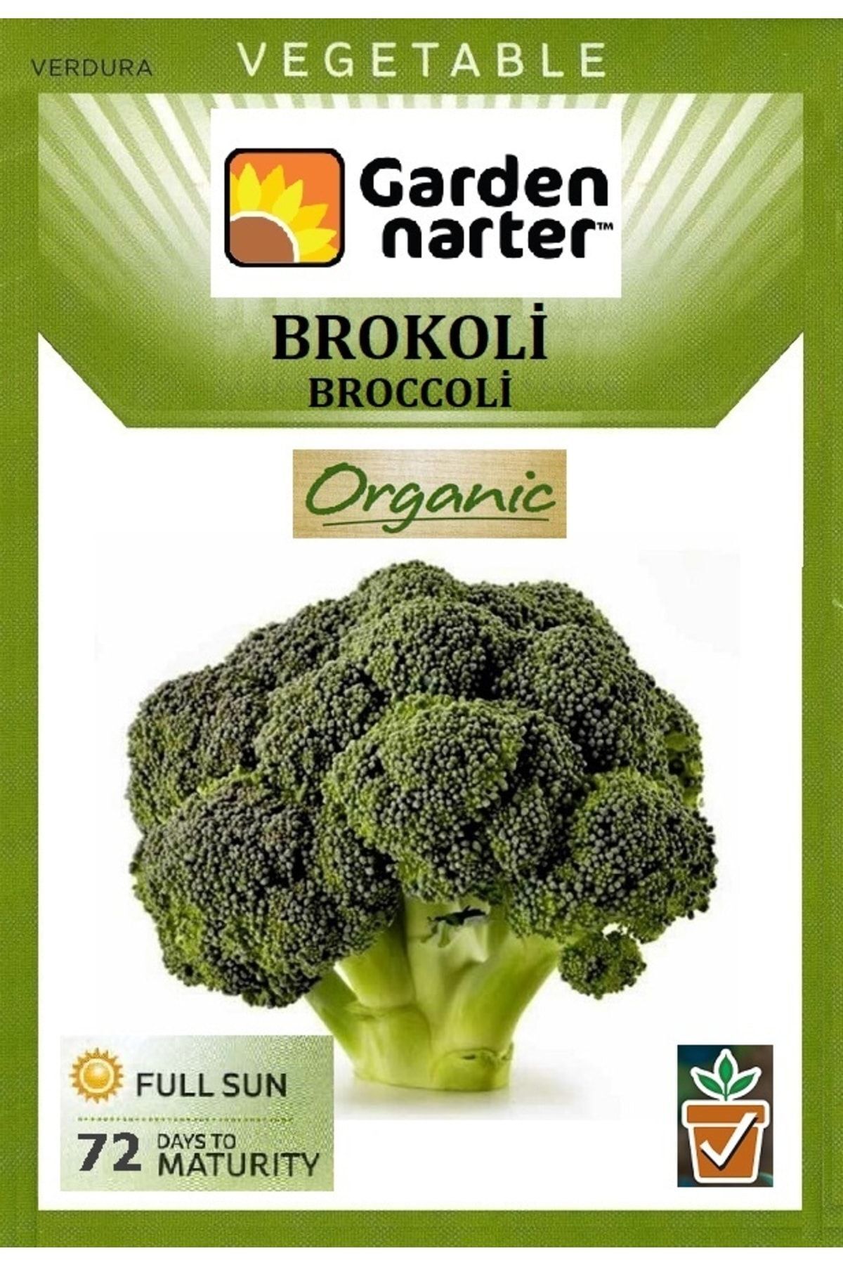 GARDEN NARTER Doğal Brokoli Tohumu Doğal Organik Brokoli Tohumu Pakette 300 Adet Tohum