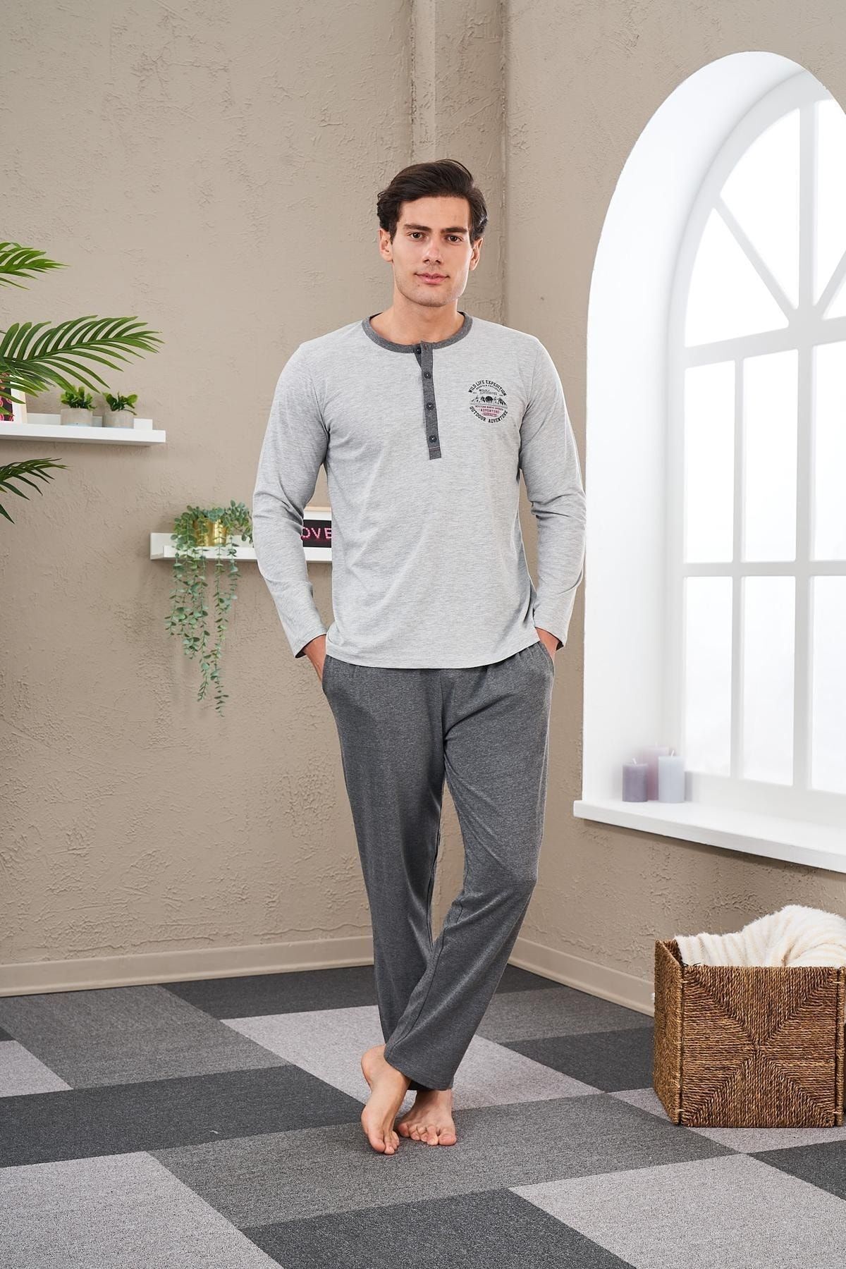 Pjs Pijama 23708 Erkek Patlı Pijama Takım