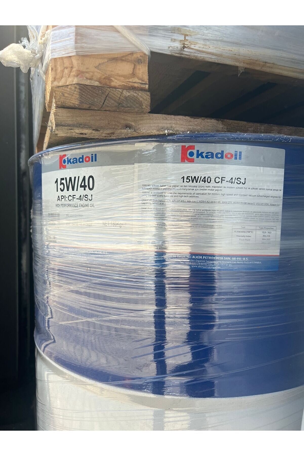 15/40 cf4/sj motor yağı varil 180 kg