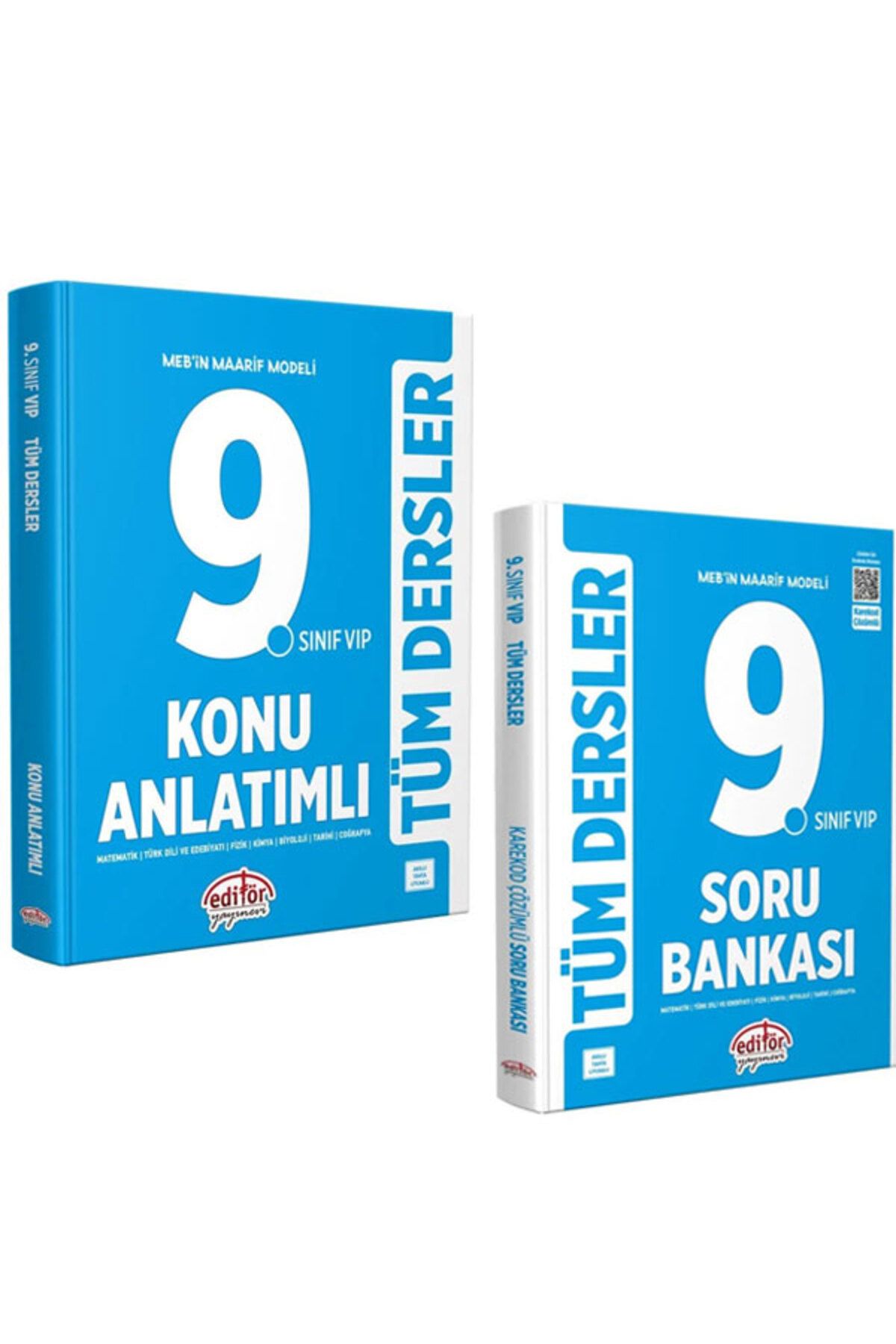Editör Yayınevi 2025 Editör Maarif Modeli 9.Sınıf Tüm Dersler Konu Anlatımlı Soru Bankası Seti