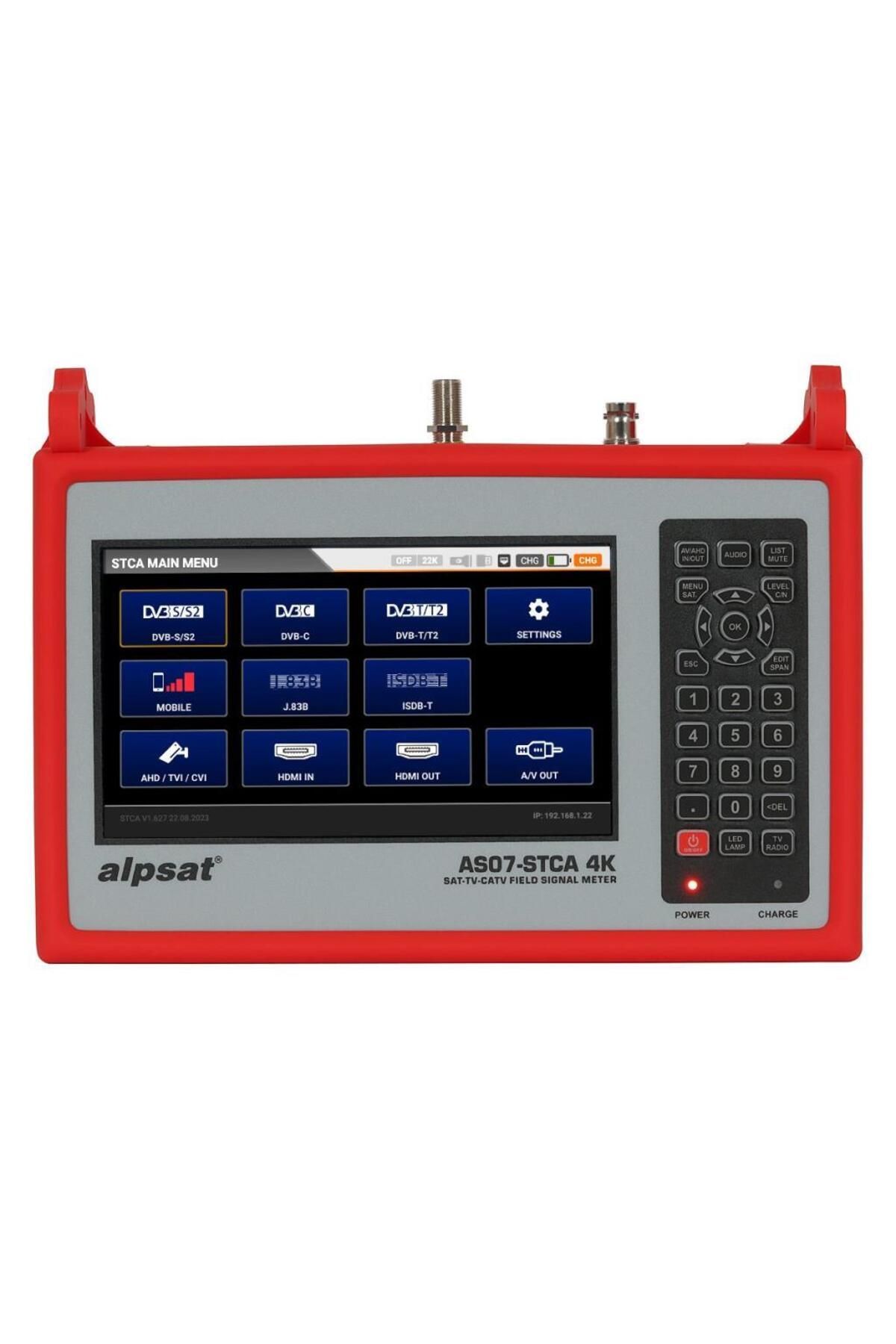 Alpsat AS07STCA-4K DVB S-S2/T-T2/C/J.83B /ISDB-T COMBO  Uyumlu  Sinyal Analizörü