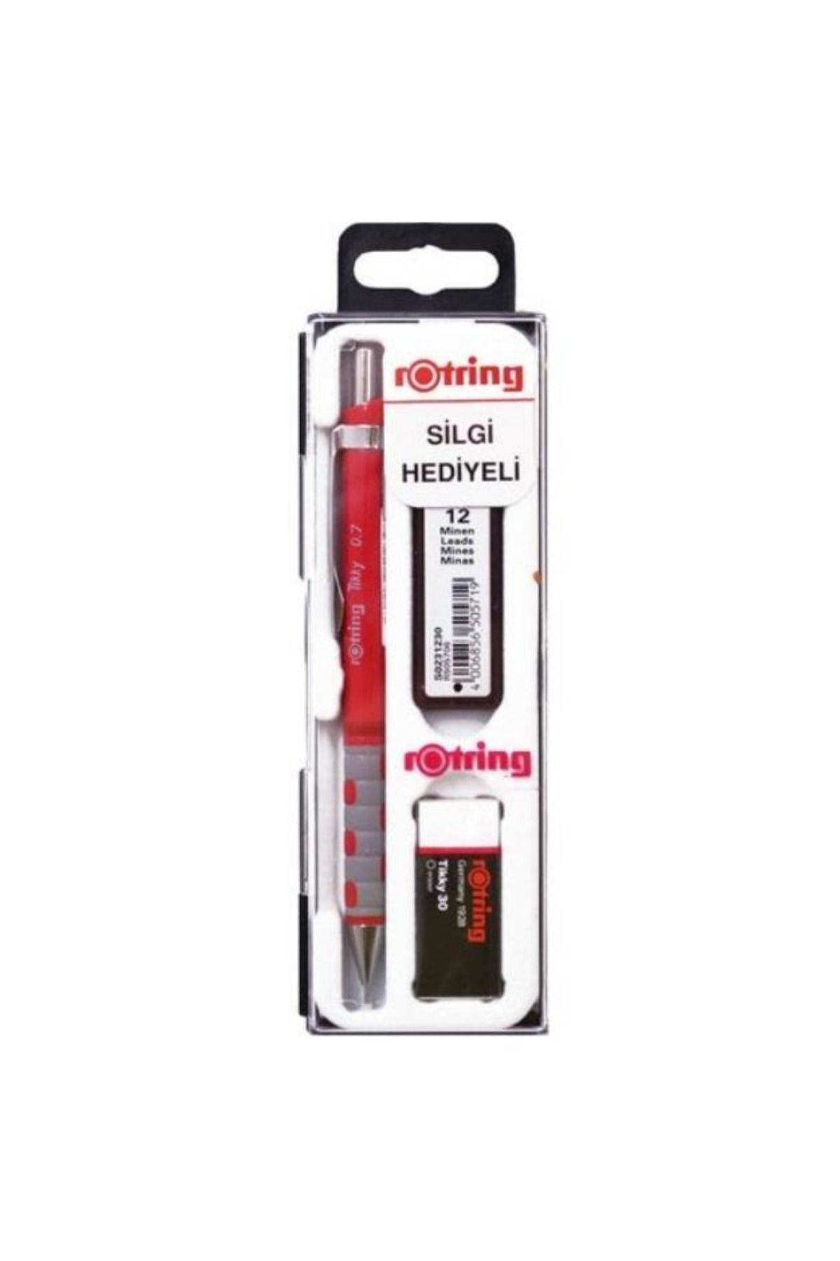 Rotring ROTRİNG VERSATİL 07 SET MİN+SİLGİ TİKKY KIRMIZI