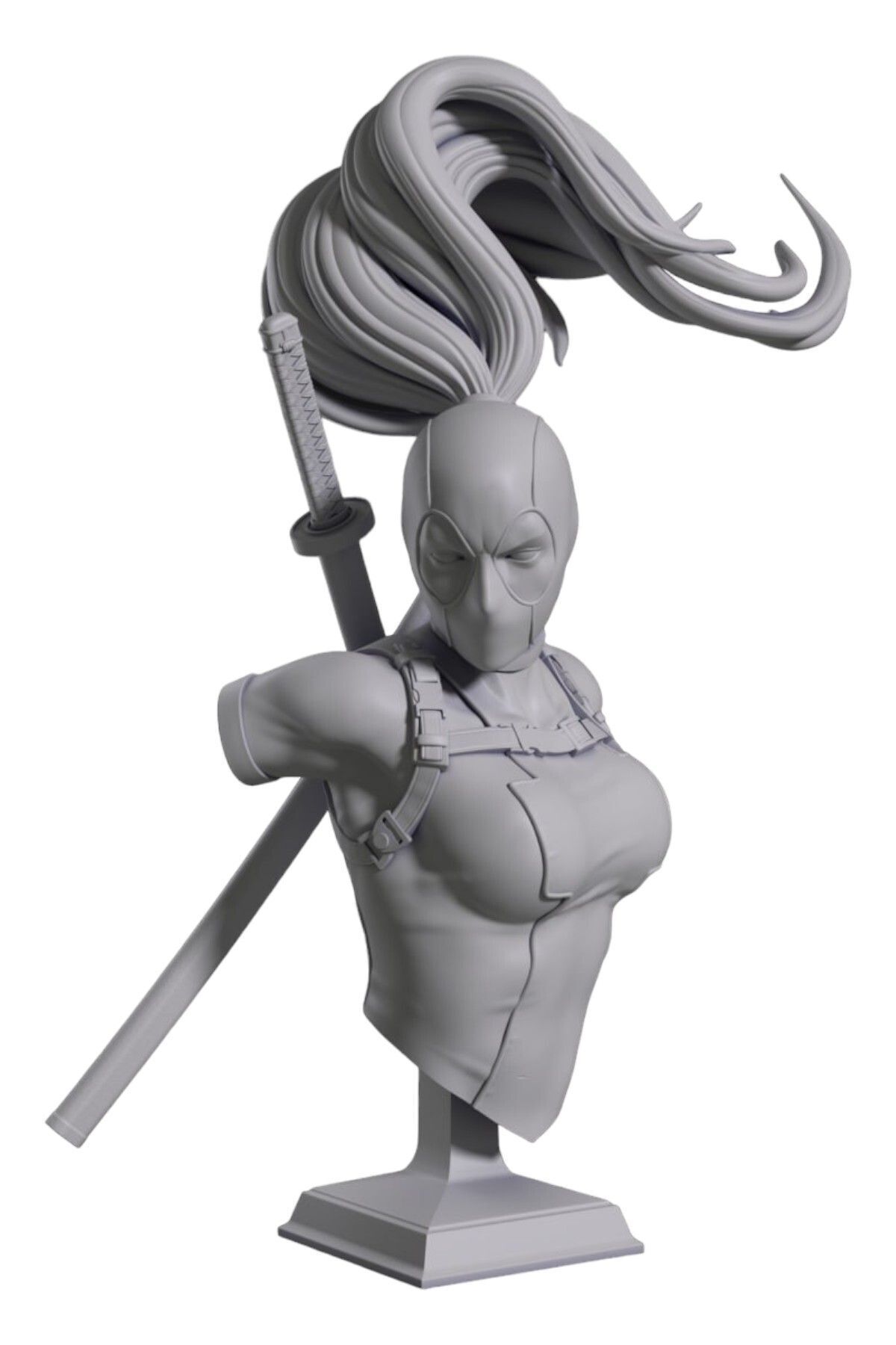 Miyazaki Premium Lady Deadpool Büstü - Marvel Evreninin Korkusuz Savaşçısı - 10 Cm - Deadpool & Wolverine