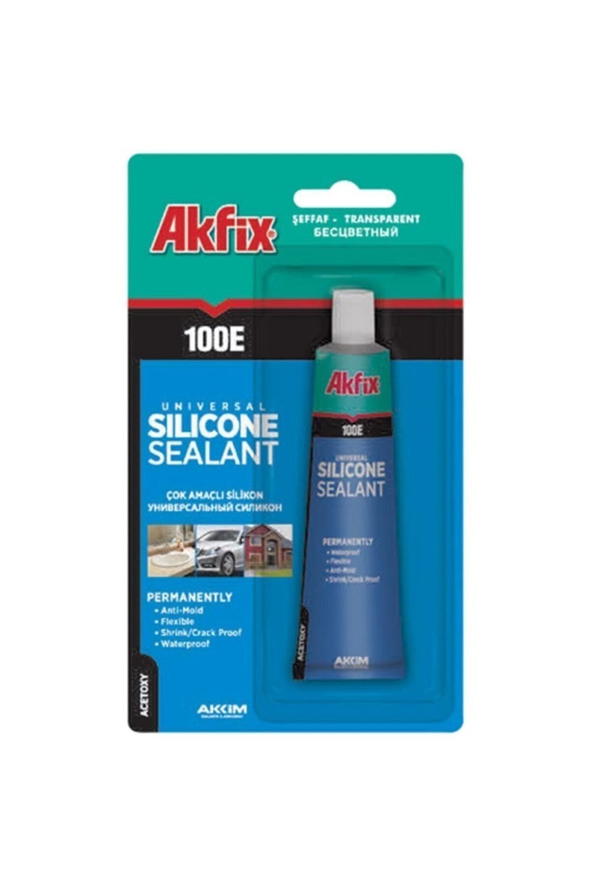 Genel Markalar 100e Genel Amaçlı Şeffaf Tüp Silikon 50 Ml