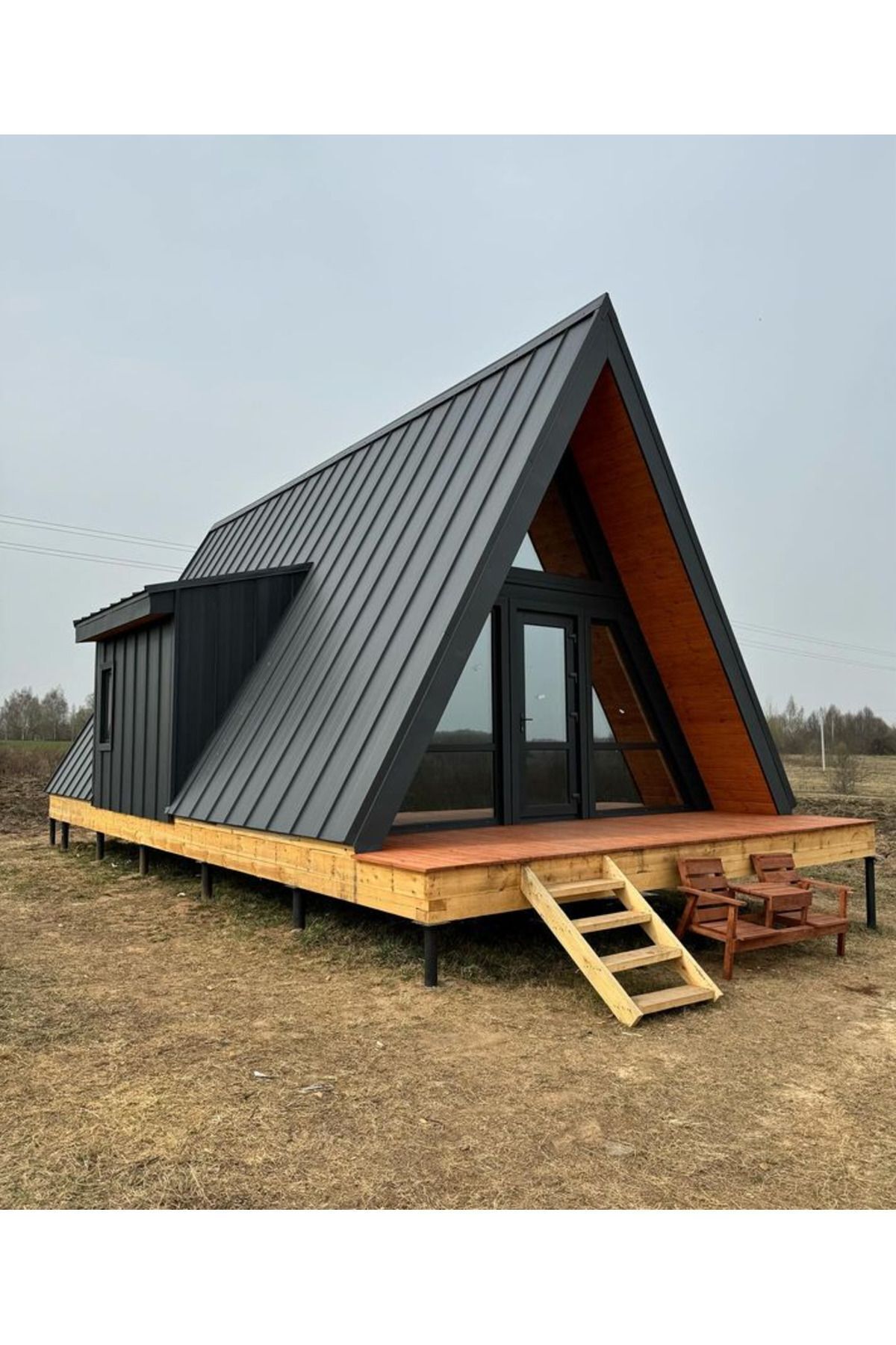 yiğit ahşap Modern ve Şık A-Frame Tiny House Bungalov