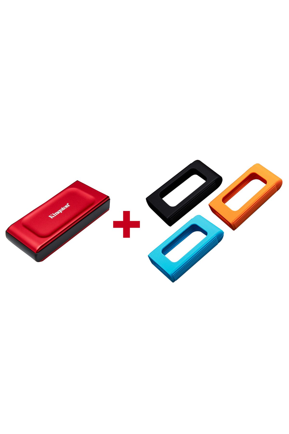 Kingston XS1000 Red 1TB 1050 MB/s - 1000 MB/s Taşınabilir SSD + Rubber Sleeve 3 Pack