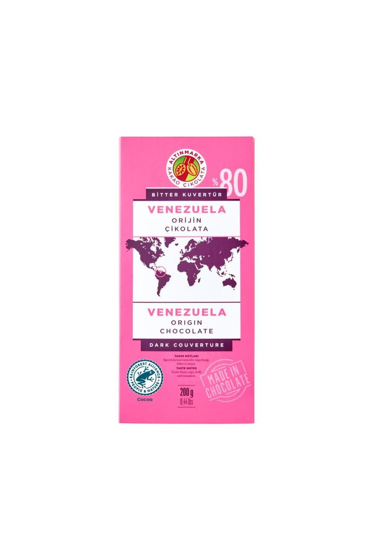 Altınmarka Venezuela Bitter Orijin Kuvertür Çikolata 200gr