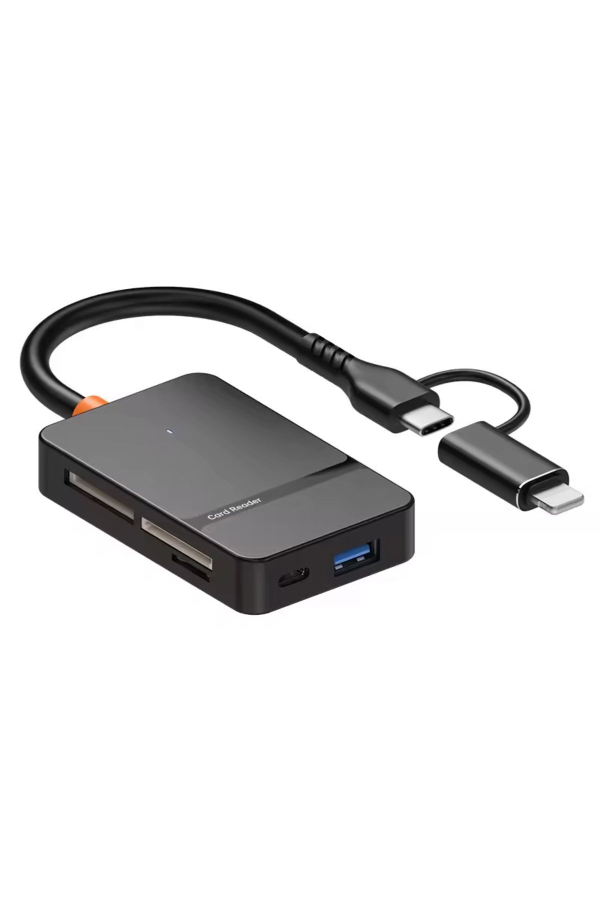 Foxyn ADS-315 Lightning + USB-C MS CF TF/SD DHC SDXC Kamera Tak Çalıştır Type C USB 3.0 Data Kart Okuyucu