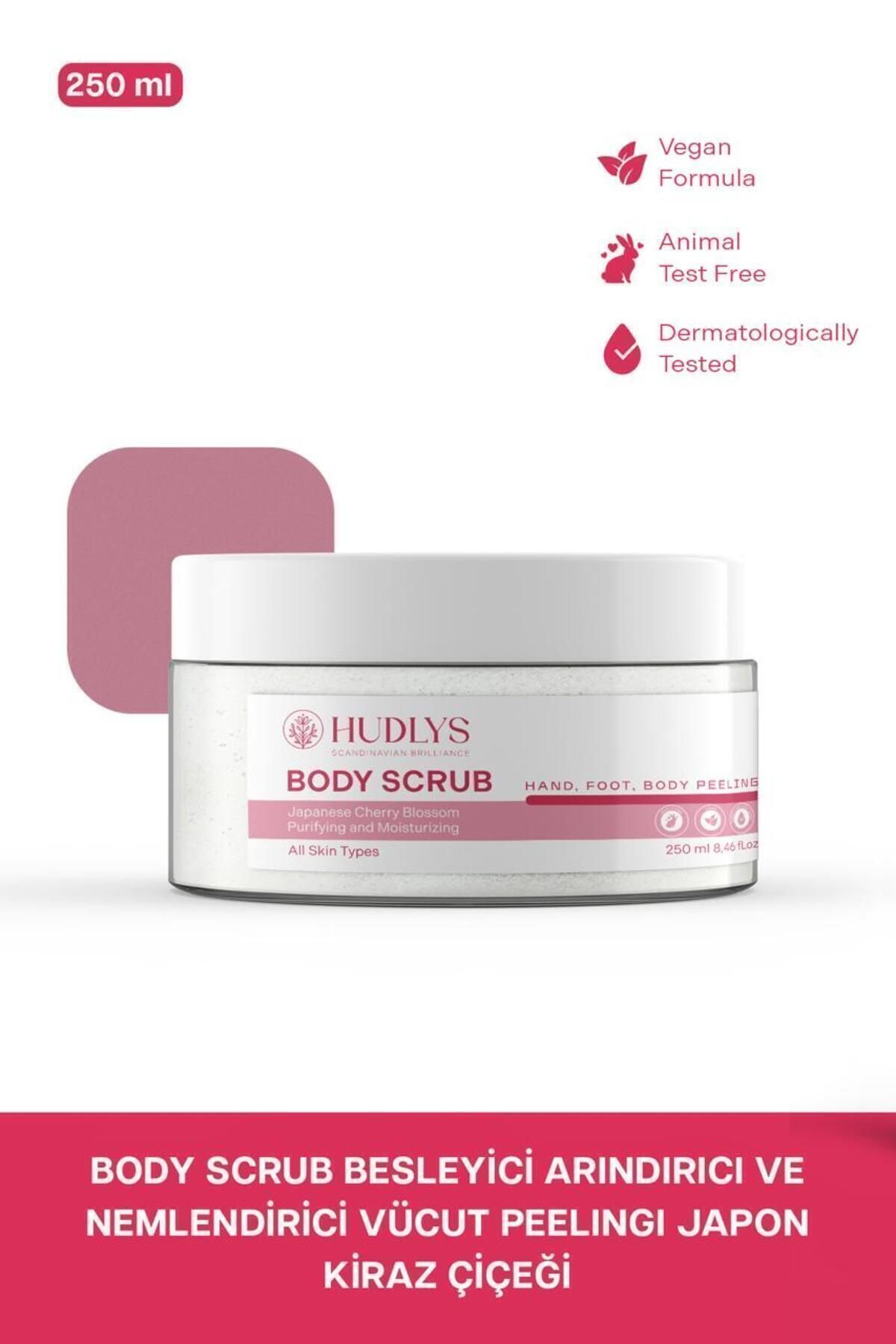 Hudlys Body Scrub Besleyici Arındırıcı Ve Nemlendirici Vücut Peelingi Japon Kiraz Çiçeği 250ml