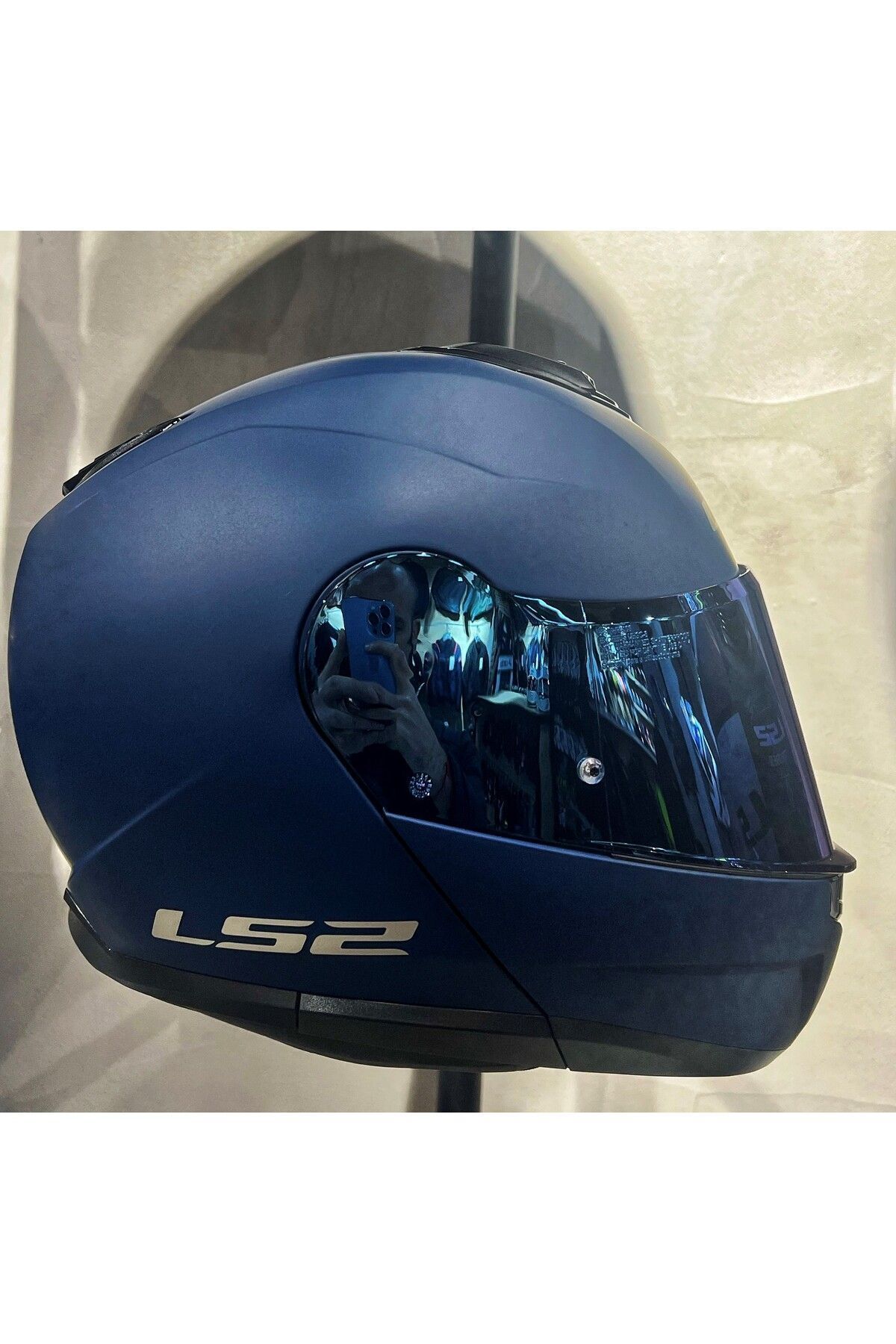 LS2 STROBE 2 MAT MAVİ ÇENE AÇILIR KASK