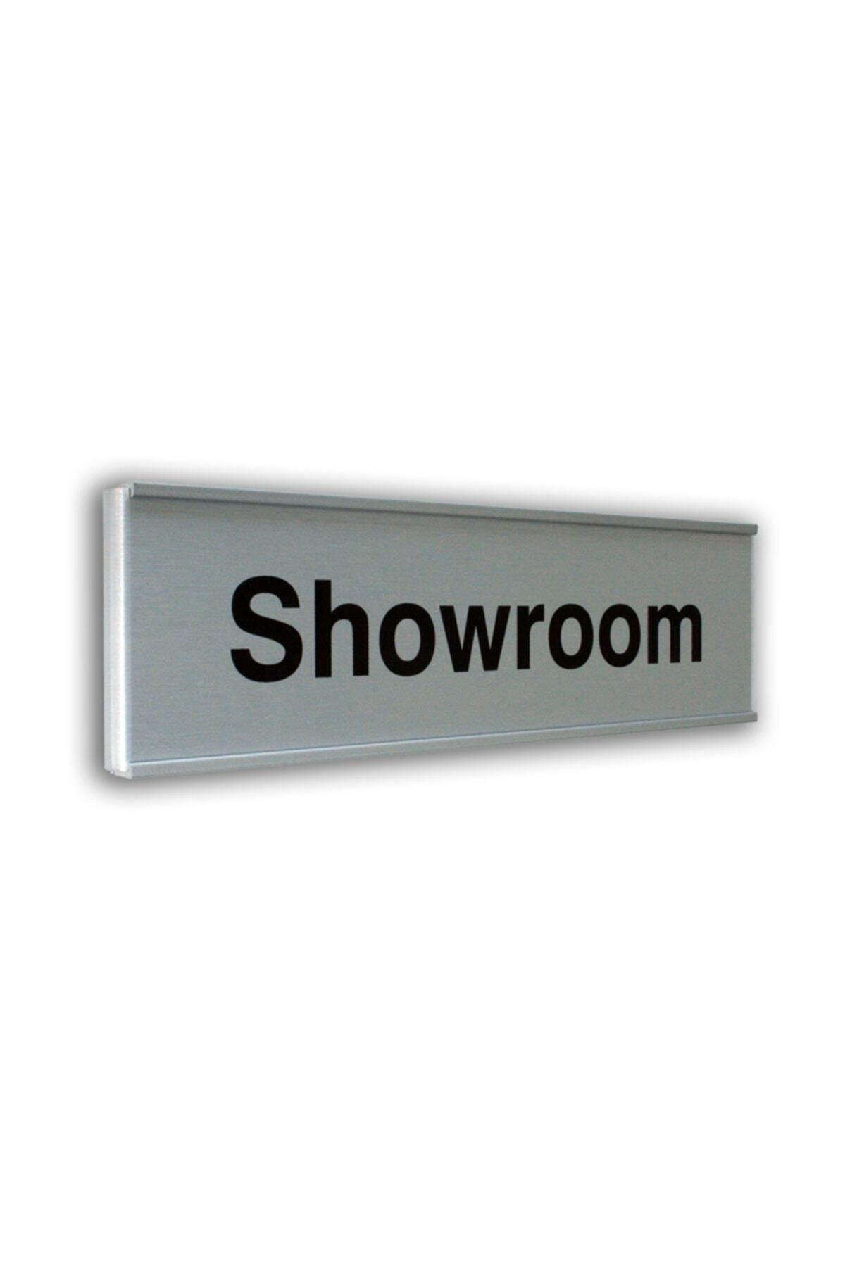 PASS Pano Aluminyum Plate Showroom   Yazılı Sembol  Levha  7x25 cm