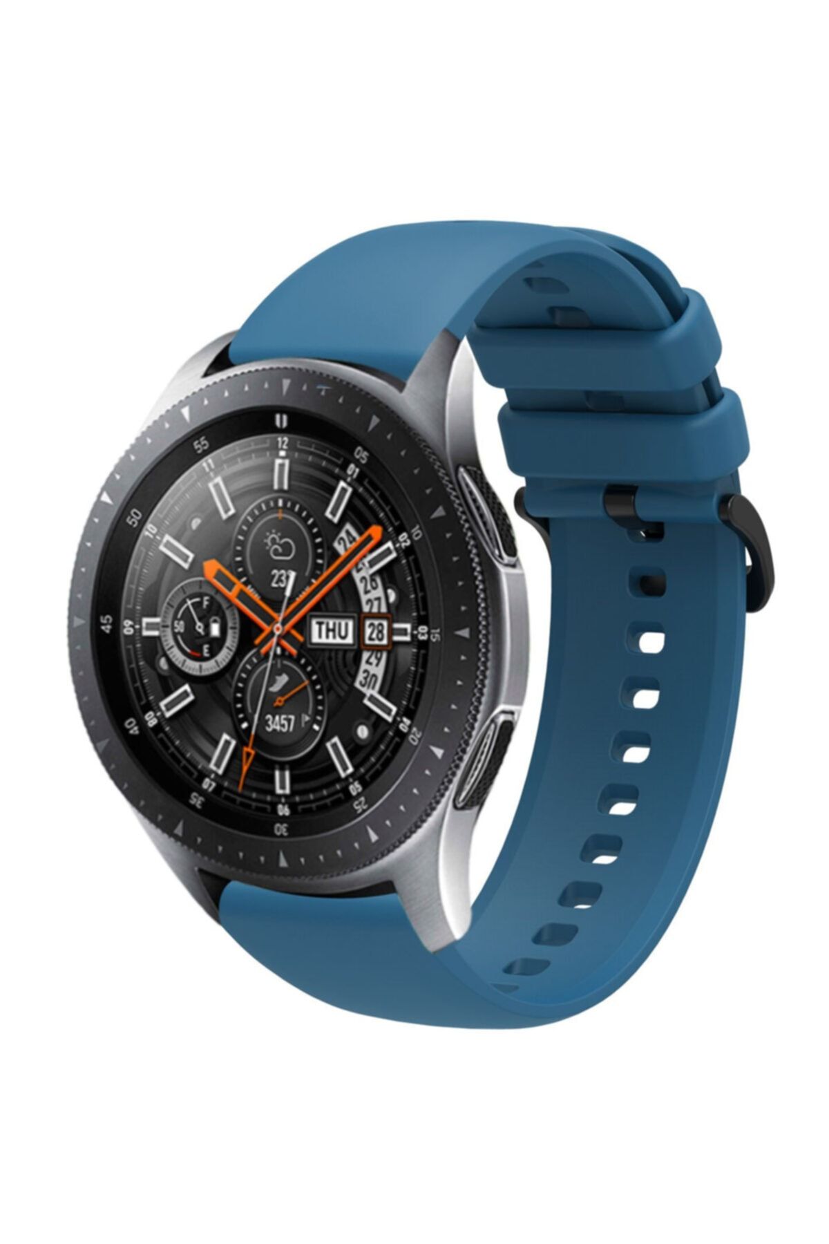 Coverzone Samsung Galaxy Watch 4 Classic 46 Mm (22mm) Kayış Termoplastik Perforated Kordon Mavi