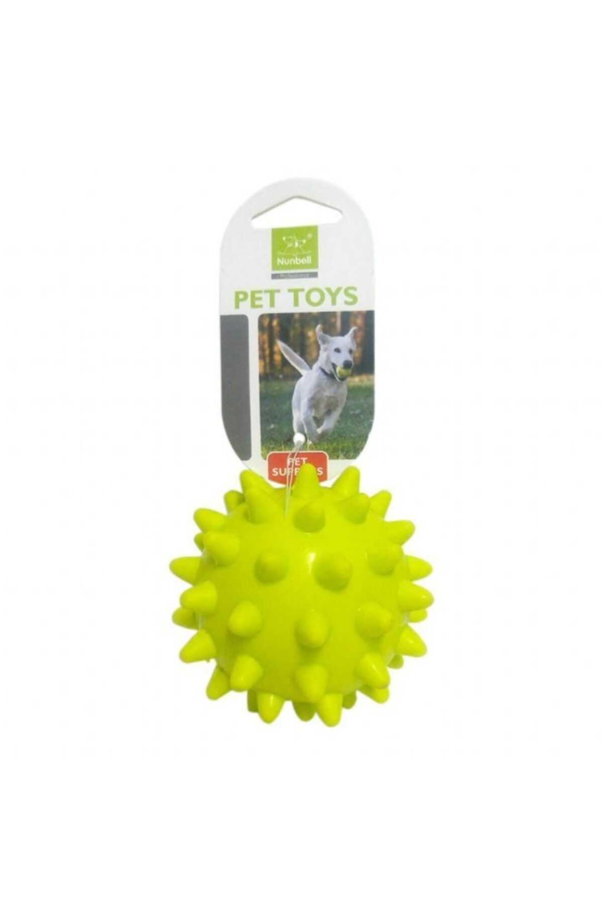 Nunbell Köpek Oyuncağı Zilli Kirpi Top Sarı 9 Cm