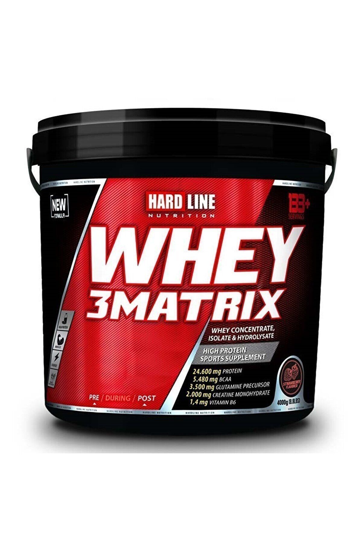 Hardline Whey 3 Matrix 4000 gr Çilek Aromalı