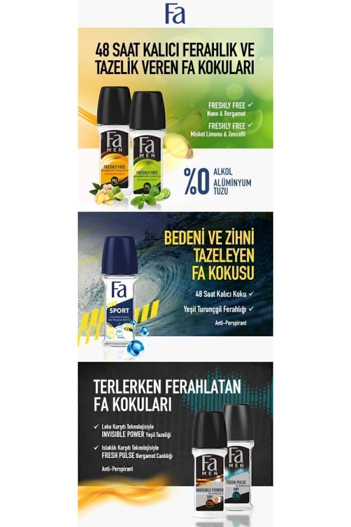 Fa Men Sport Yeşil Turunçgil Ferahlığı Roll-on 50 ml