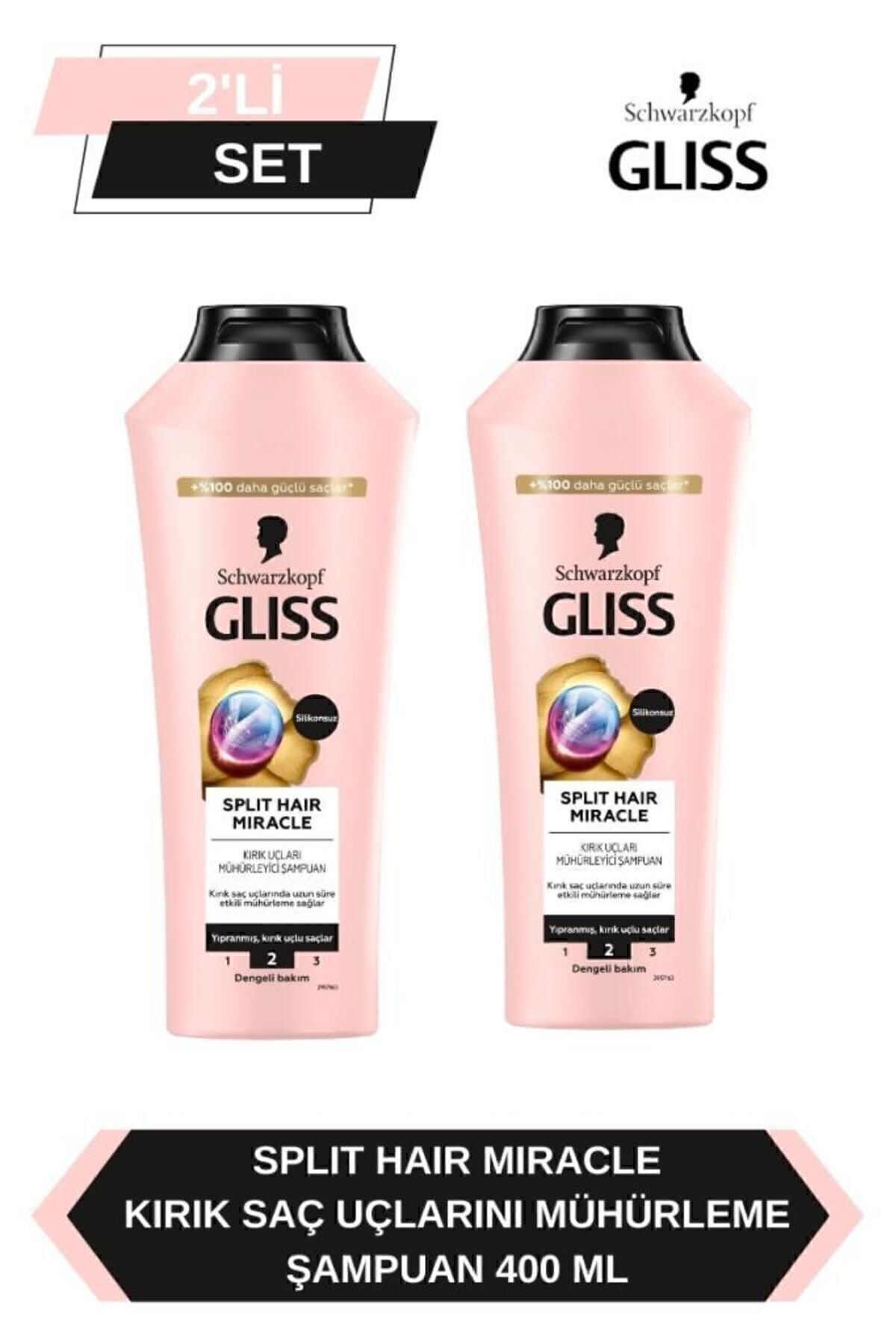 Gliss Split Hair Miracle Şampuan 400 ml X 2 Adet
