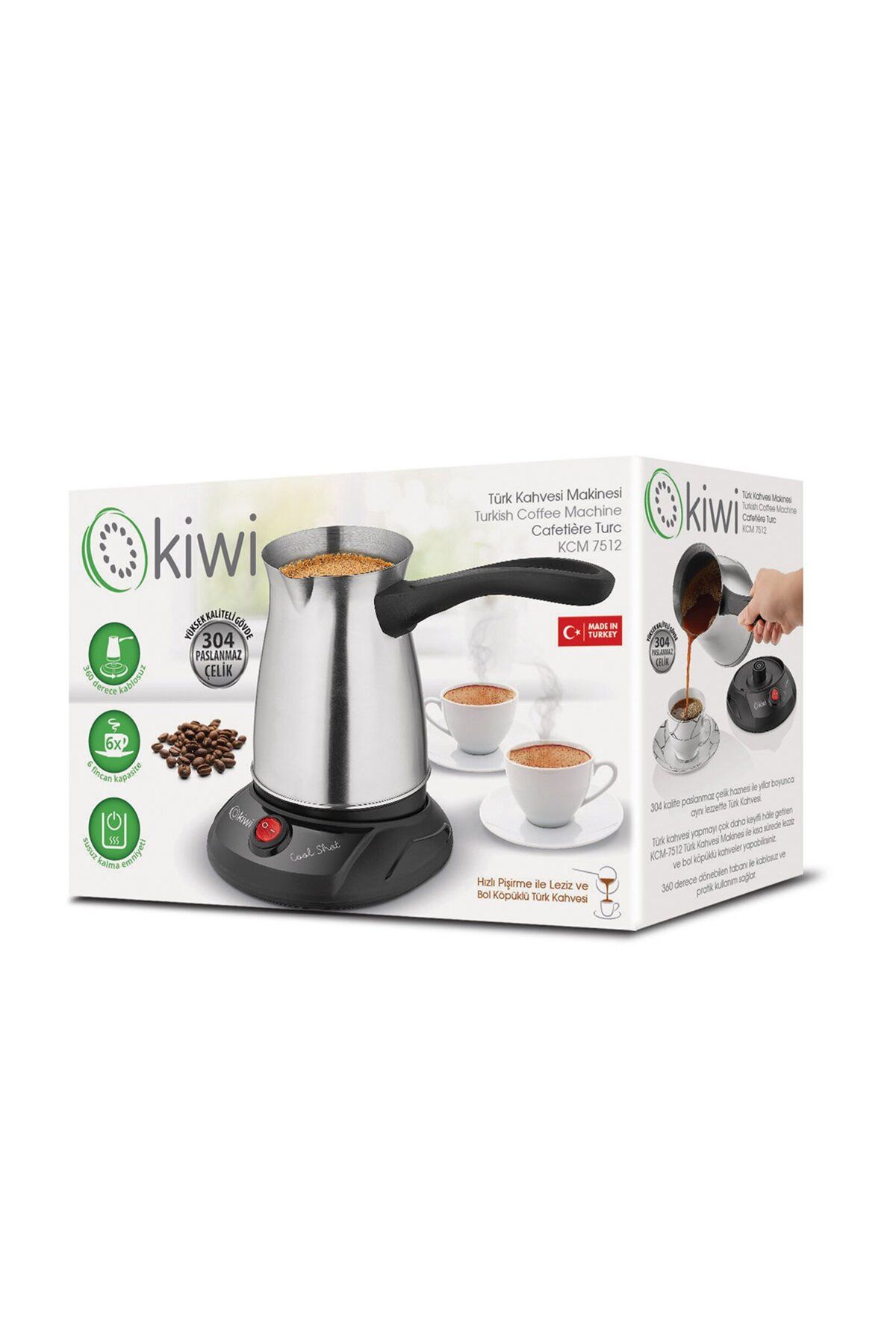 Kivi Kcm-7512 Elektrikli Çelik Cezve