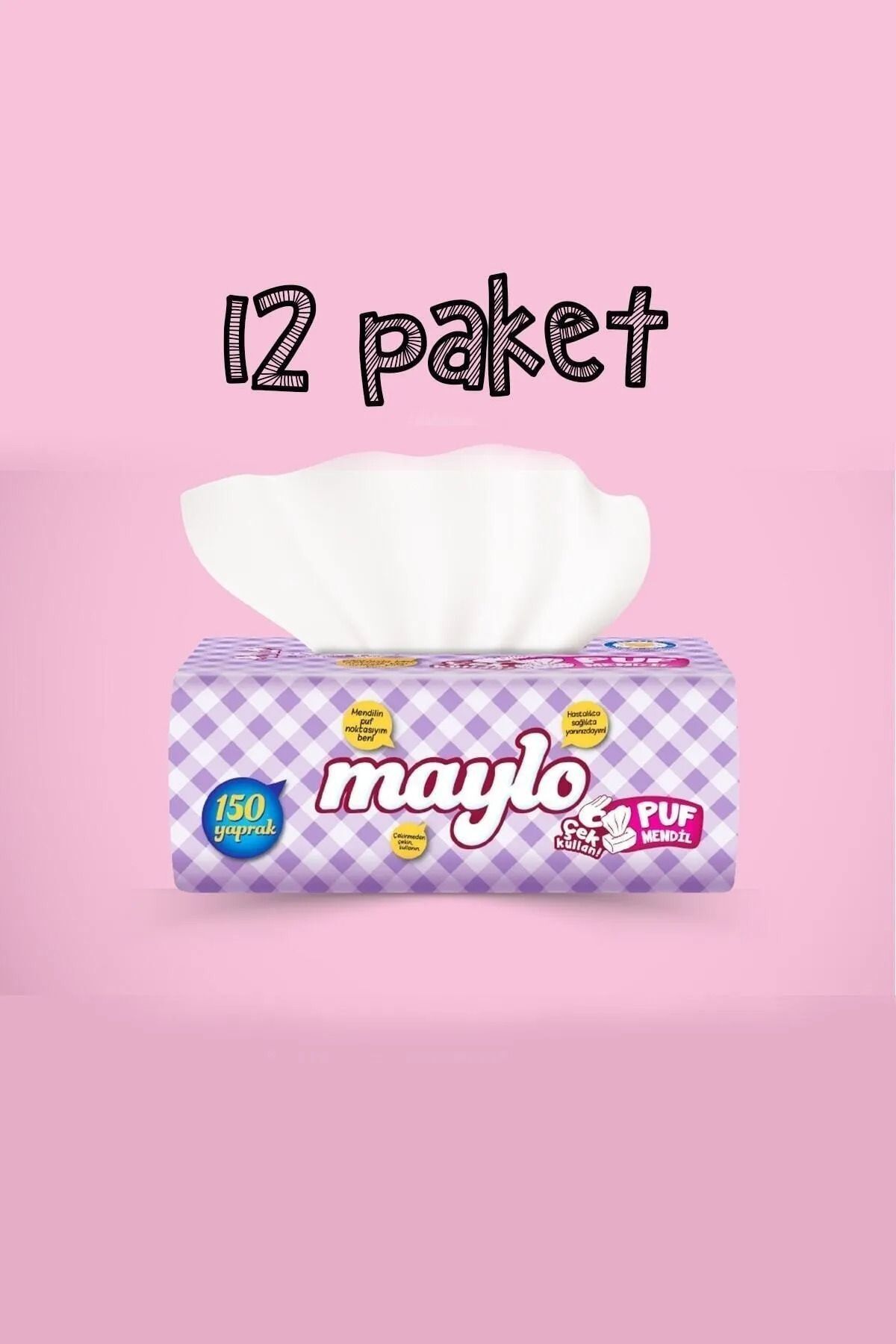 Maylo Puf Mendil 500906 1800 Adet (150X12) - 1 Koli