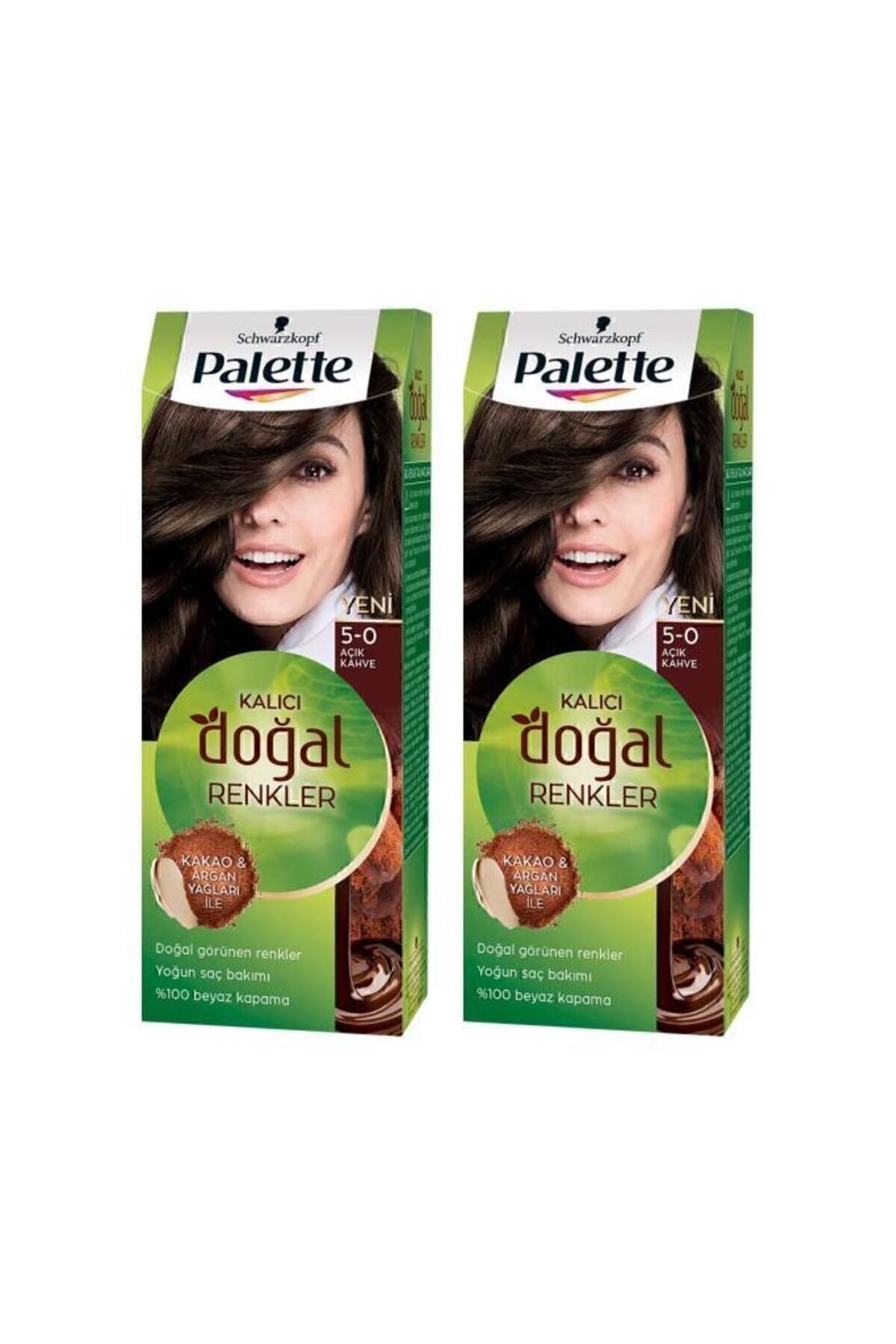 Palette Kalıcı Doğal Renkler 5-0 Açık Kahve X 2 Adet