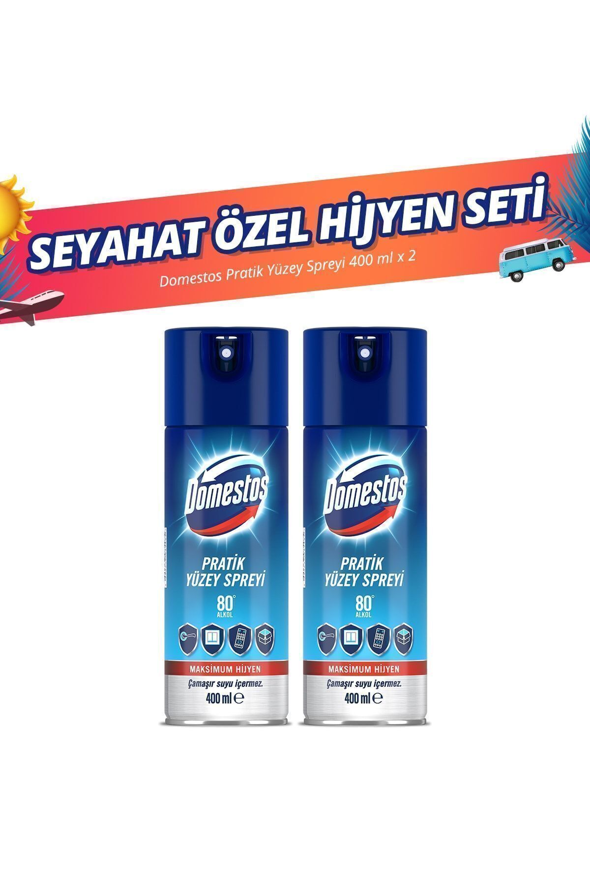 Domestos Pratik Yüzey Spreyi 400 ml X 2
