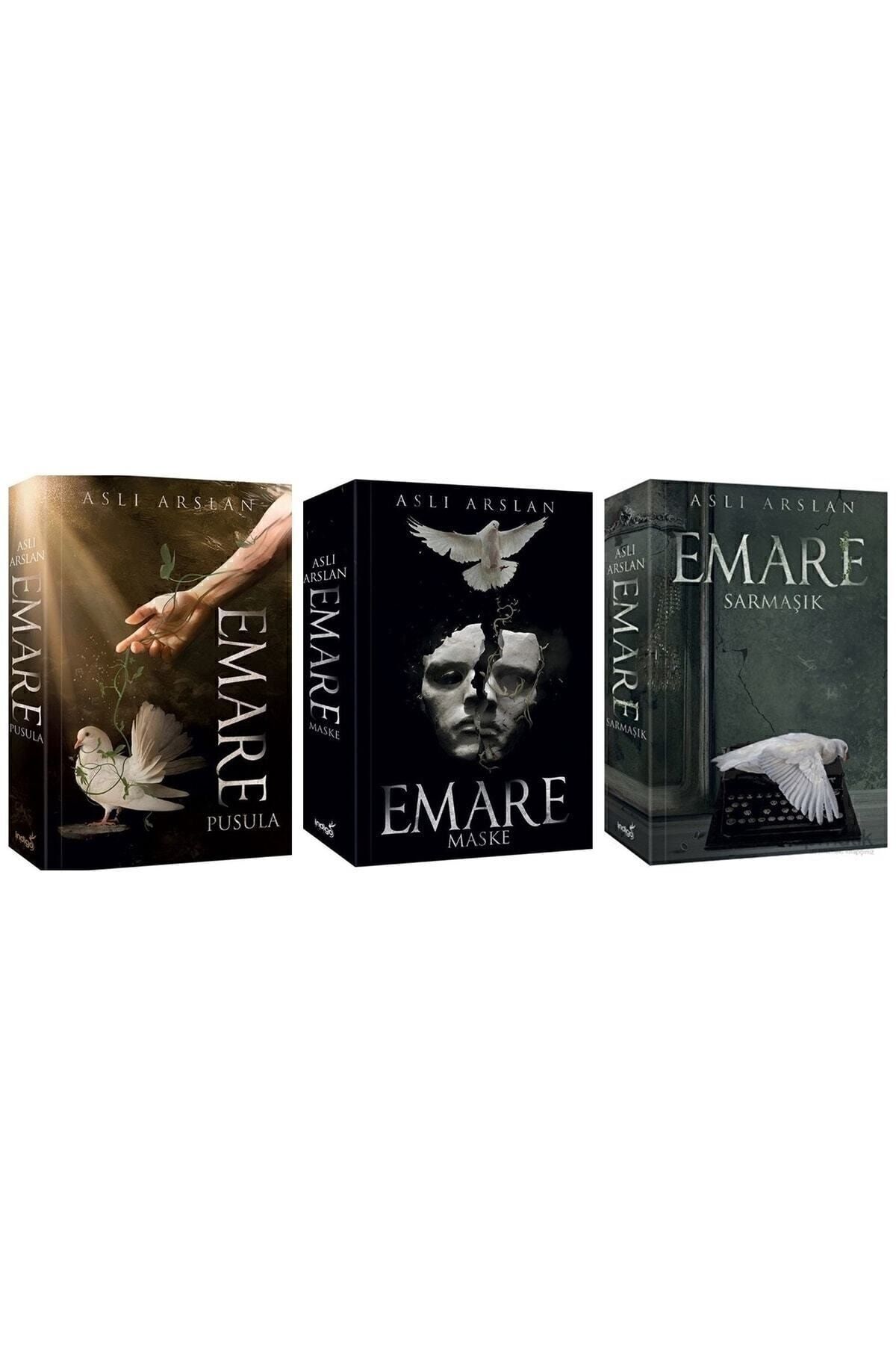 İndigo Kitap Emare Sarmaşık - Maske - Pusula Karton Kapak Aslı Arslan 3 Roman