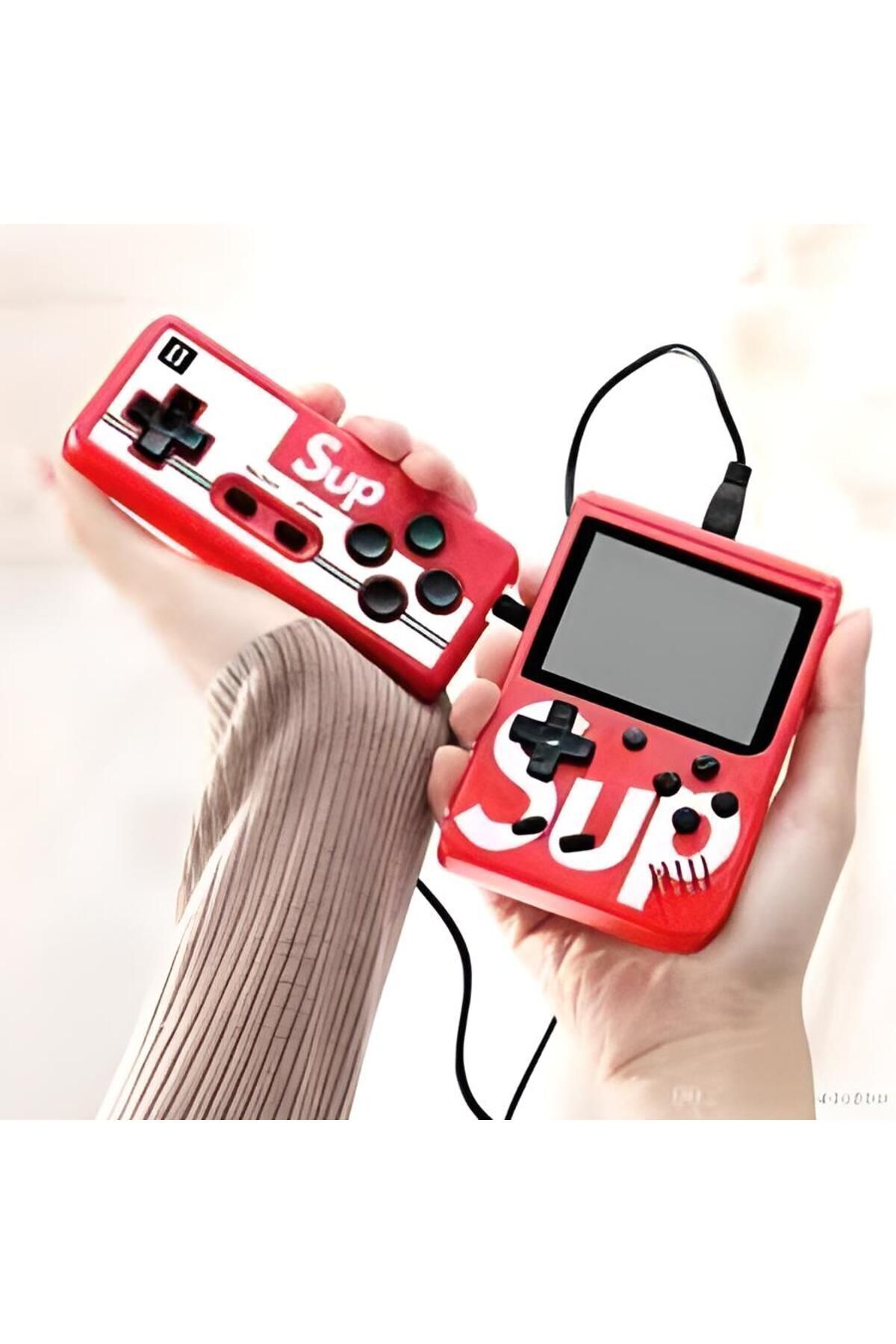 Sup Çift Kol 400 Nostalji Oyunlu Mini Atari Beyaz
