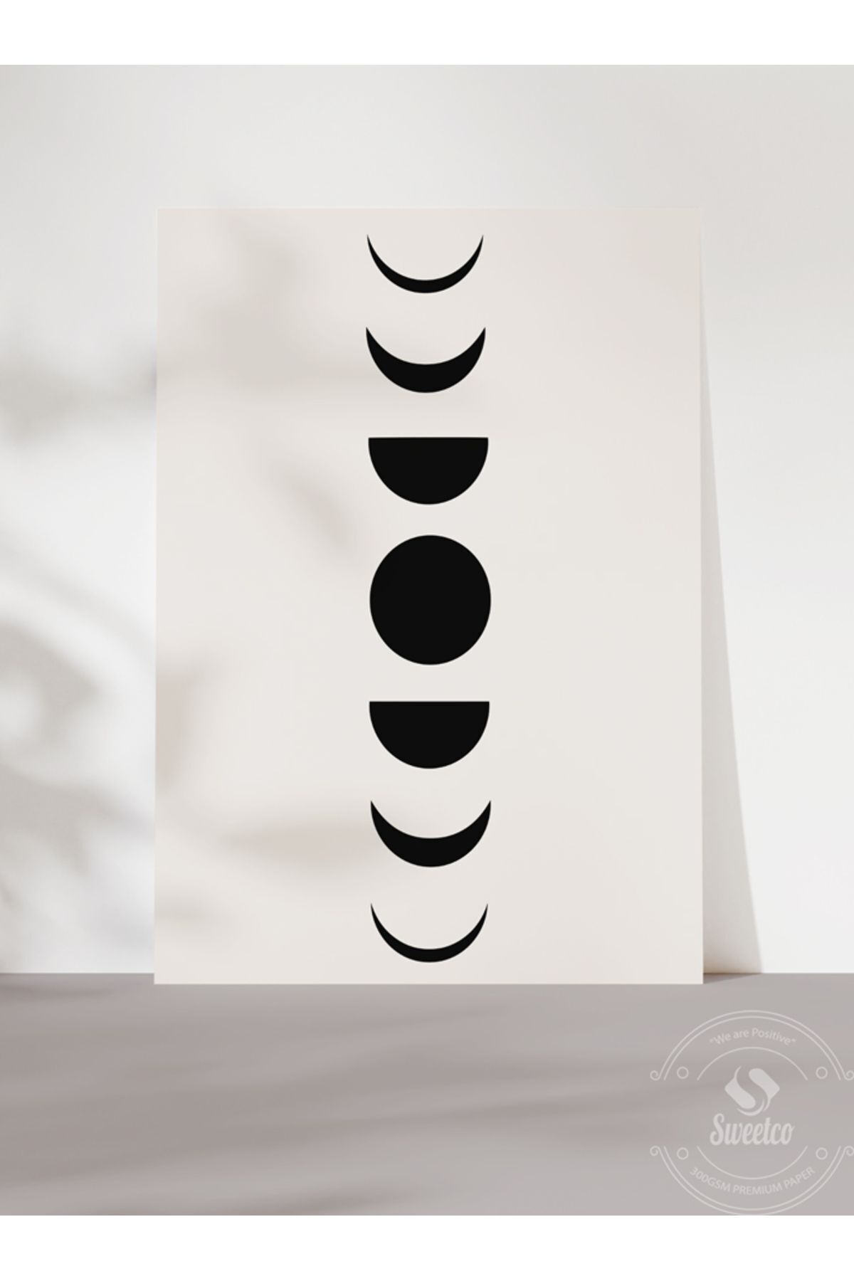 Sweetco Moon Phases Çerçevesiz Poster | Ayın Evreleri Poster