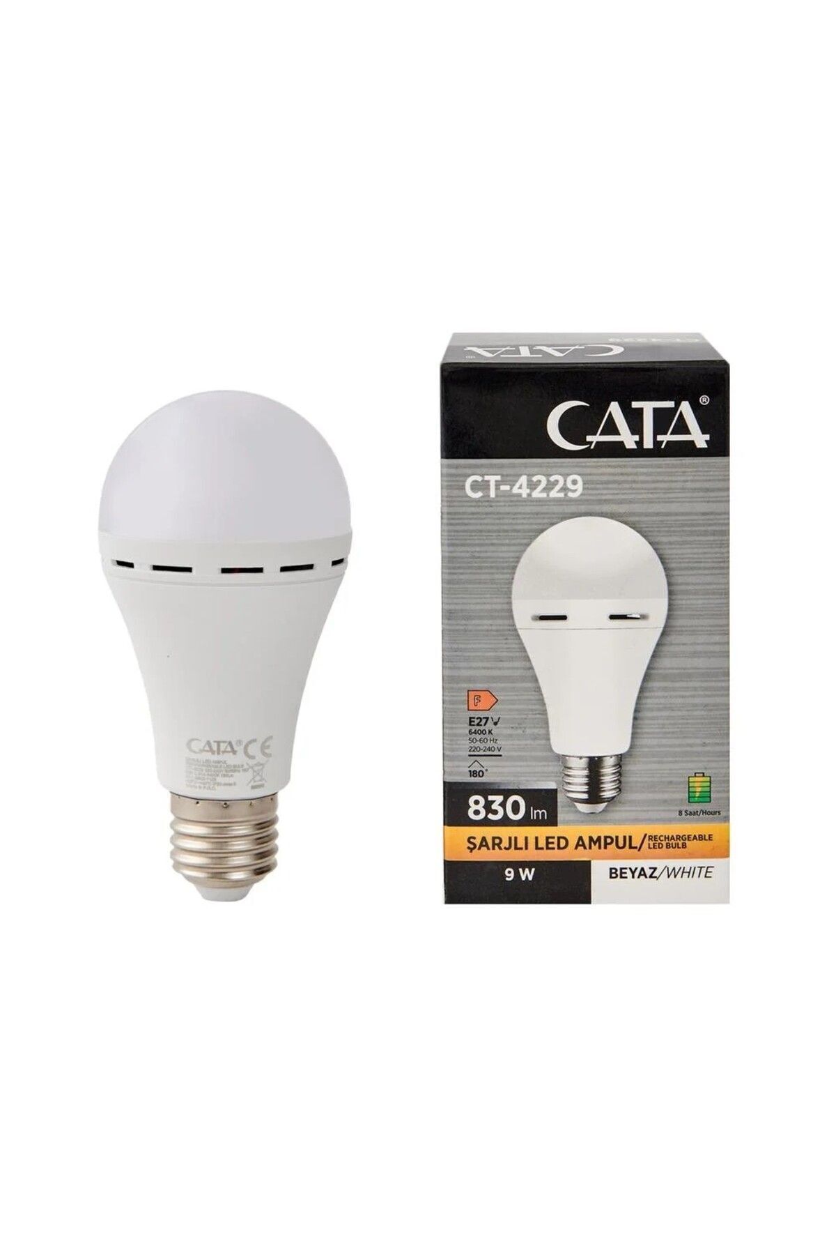 Cata 9W Şarjlı led ampul 10 lu Eko Paket