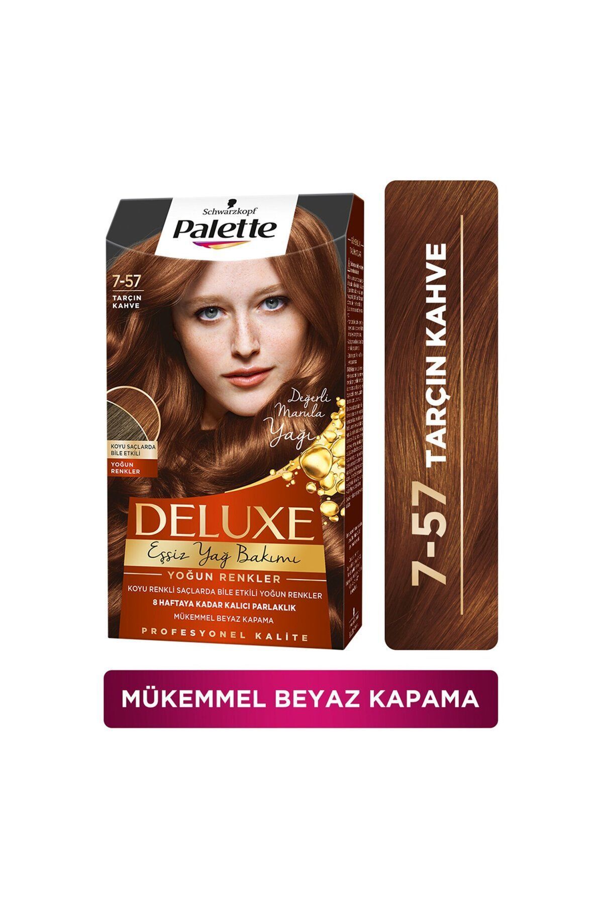 Palette Deluxe Yoğun Renkler Saç Boyası Tarçın Kahve 7-57