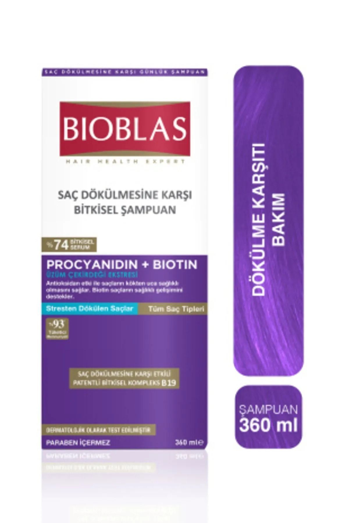 Bioblas Procyanıdın Dökülen Saçlar Için Anti Stres Şampuanı 360 ml - Dökülme Karşıtı Şampuan 4'lü
