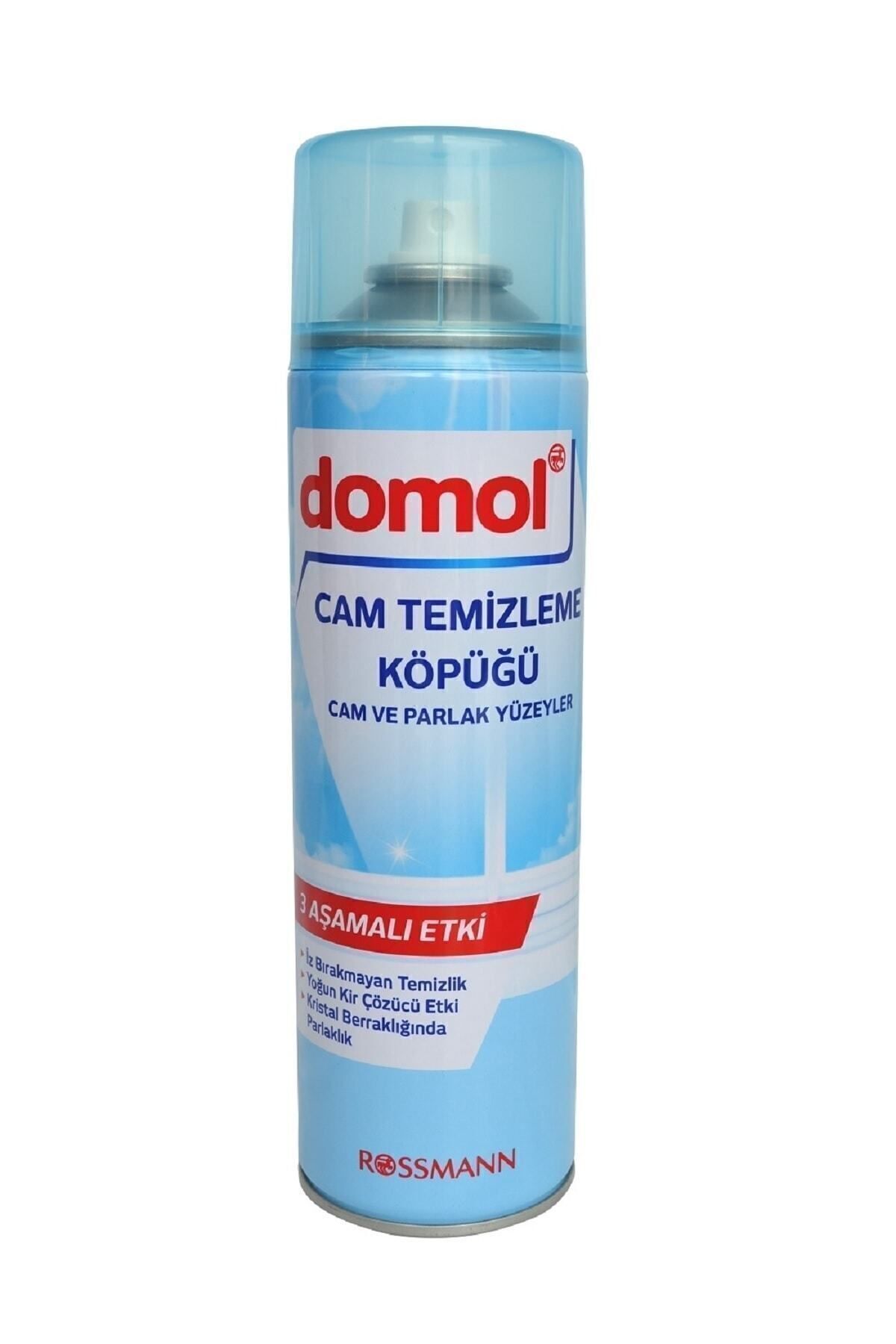 Domol Cam Temizleme Köpüğü Cam Ve Parlak Yüzeyler 500 Ml