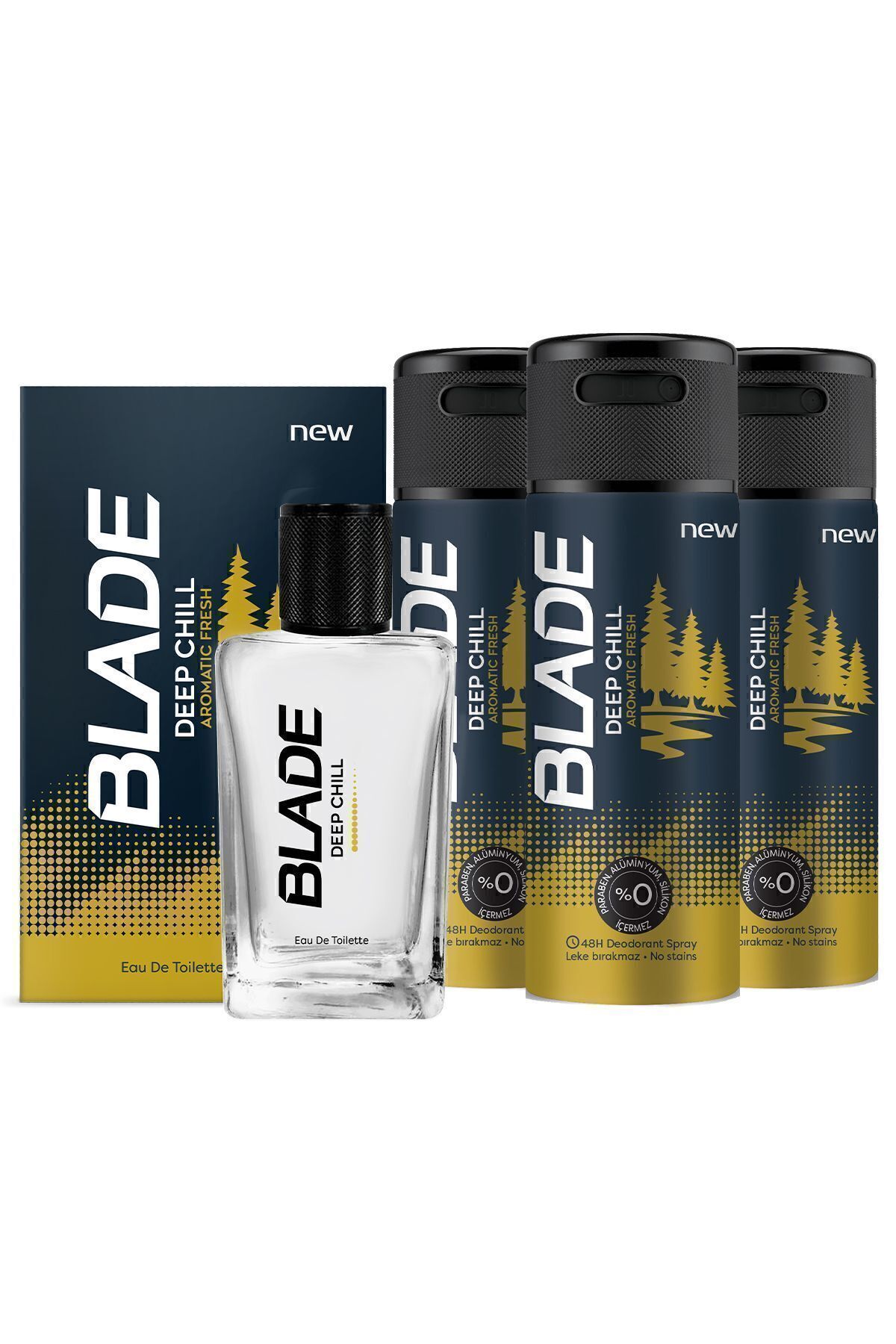 Blade Deep Chill Edt Parfüm Erkek 70 ml & Deodorant 3x150 ml