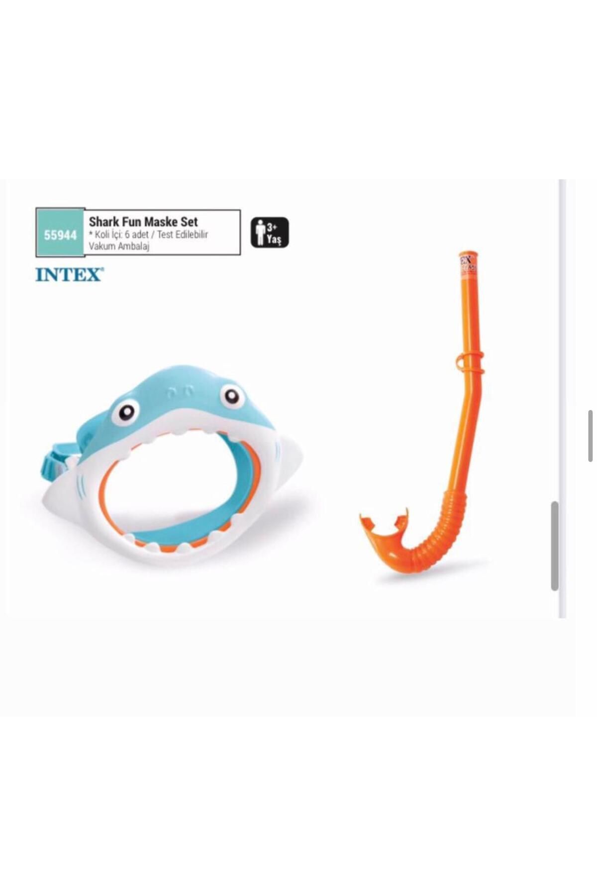 Intex İntex 55944 Shark Fun Maske Set 3+yaş