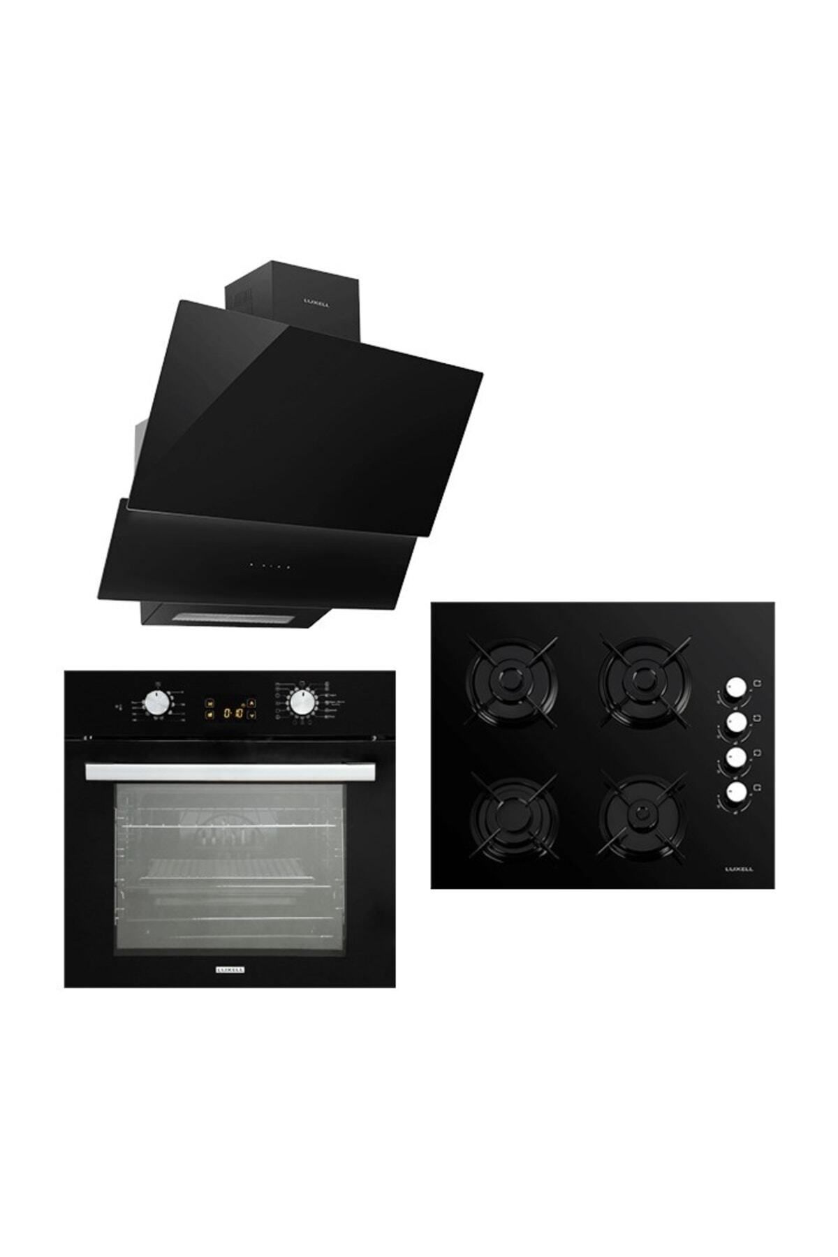 Luxell Opall 15 Prog Ankastre Siyah Set (b66-sgf3 Opall Fırın + 40tahdf Opall Ocak + 835 Opall Da