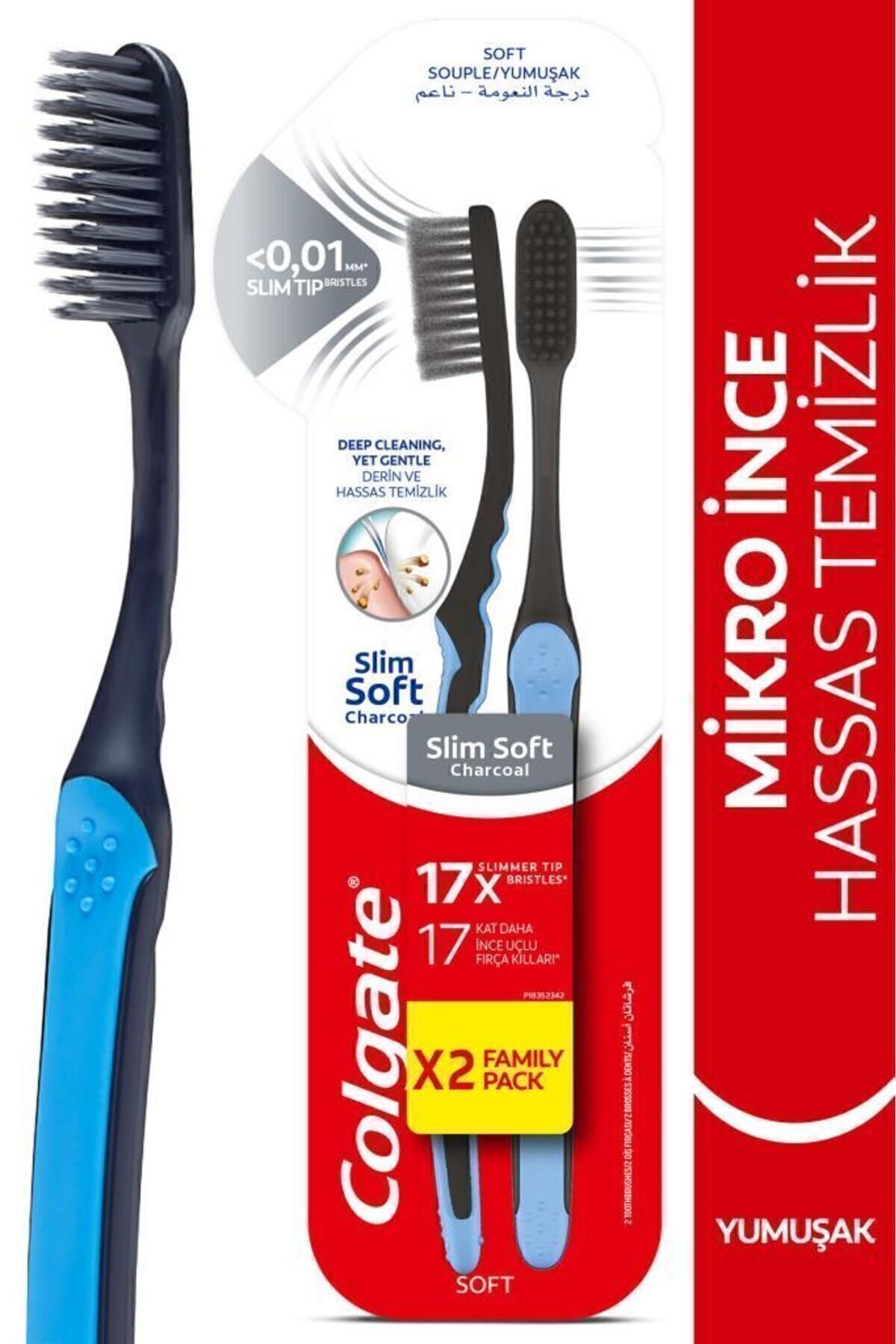 Colgate Mikro Ince Charcoal Hassas Temizlik Yumuşak Diş Fırçası 1 1