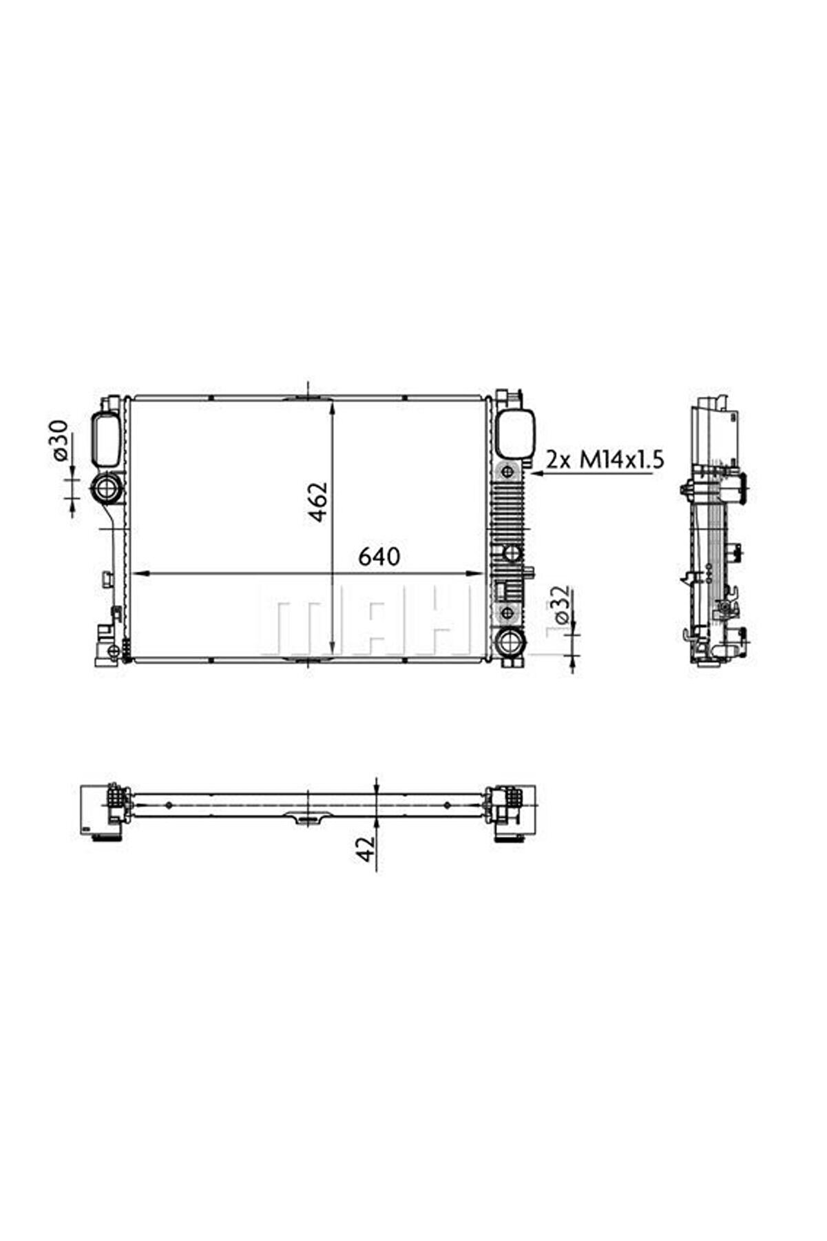 MOTOR SU RADYATORU MERCEDES S-CLASS W221 05 13 MAHLE CR38000S A2215003103