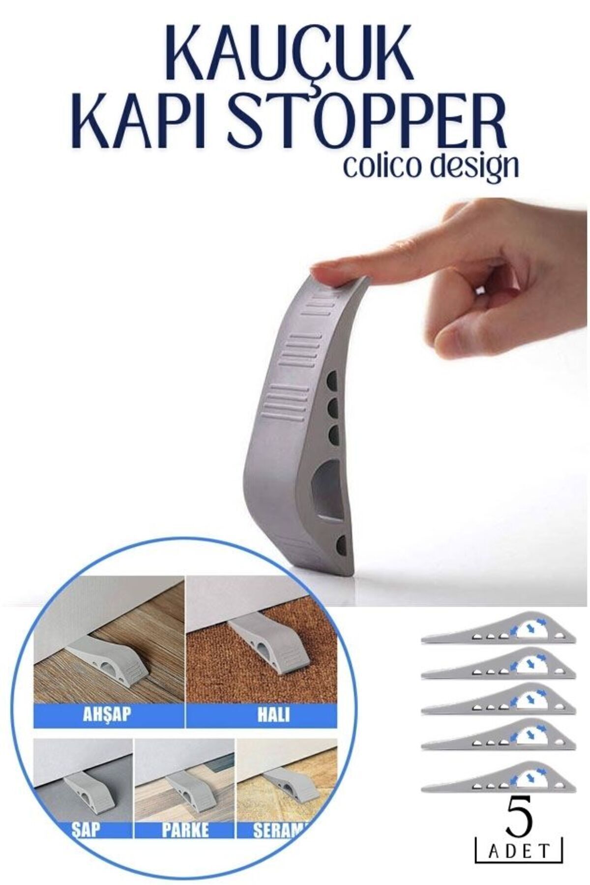 Transformacion Kauçuk Kapı Stopperi Colico Design 5 Adet 718574