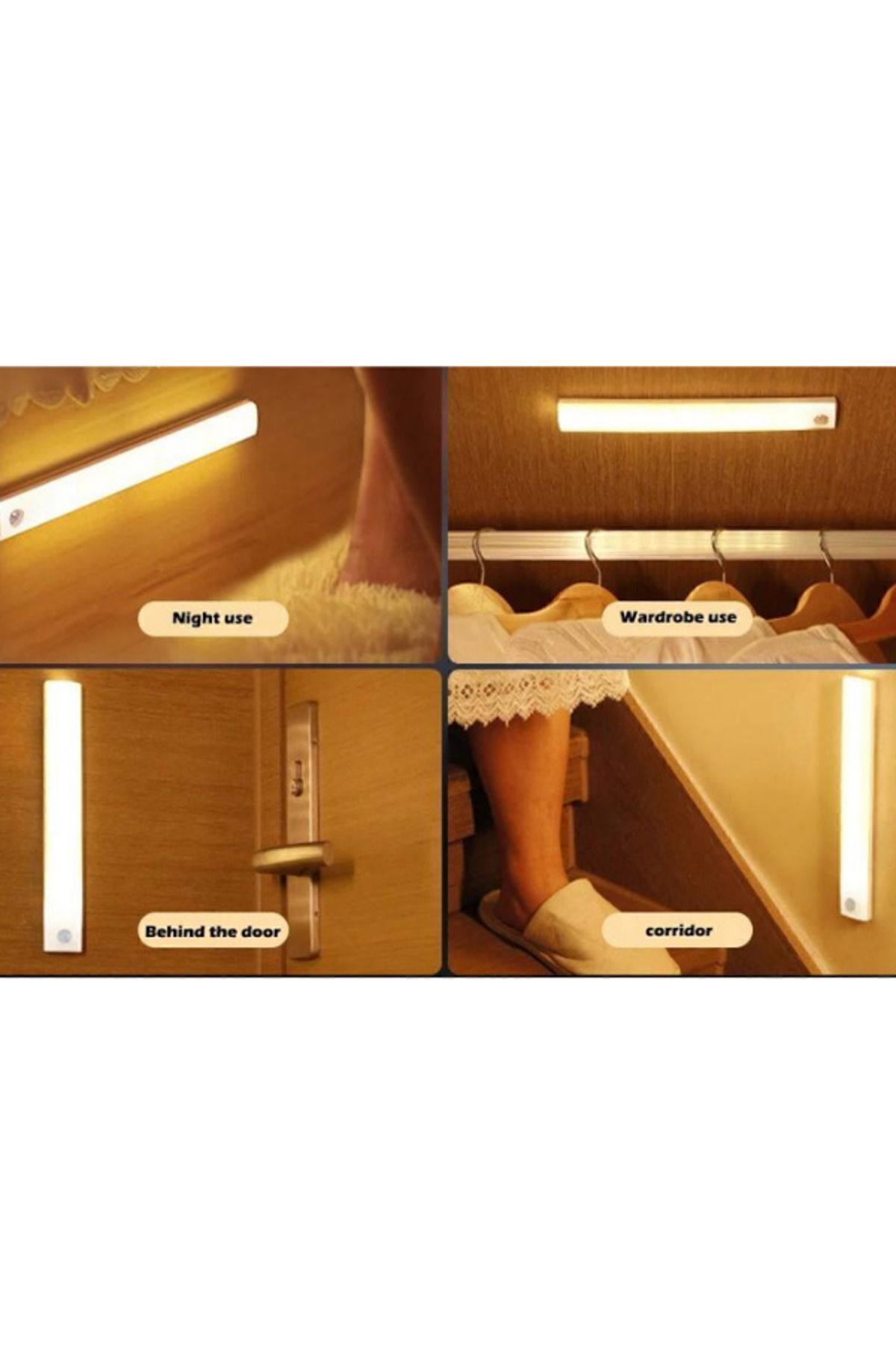 Unichrome Hareket Sensörlü Tüp Ledli Şarjlı Sarı Led Auto Mod Dolap Içi, Koridor, Tezgah Altı 10cm