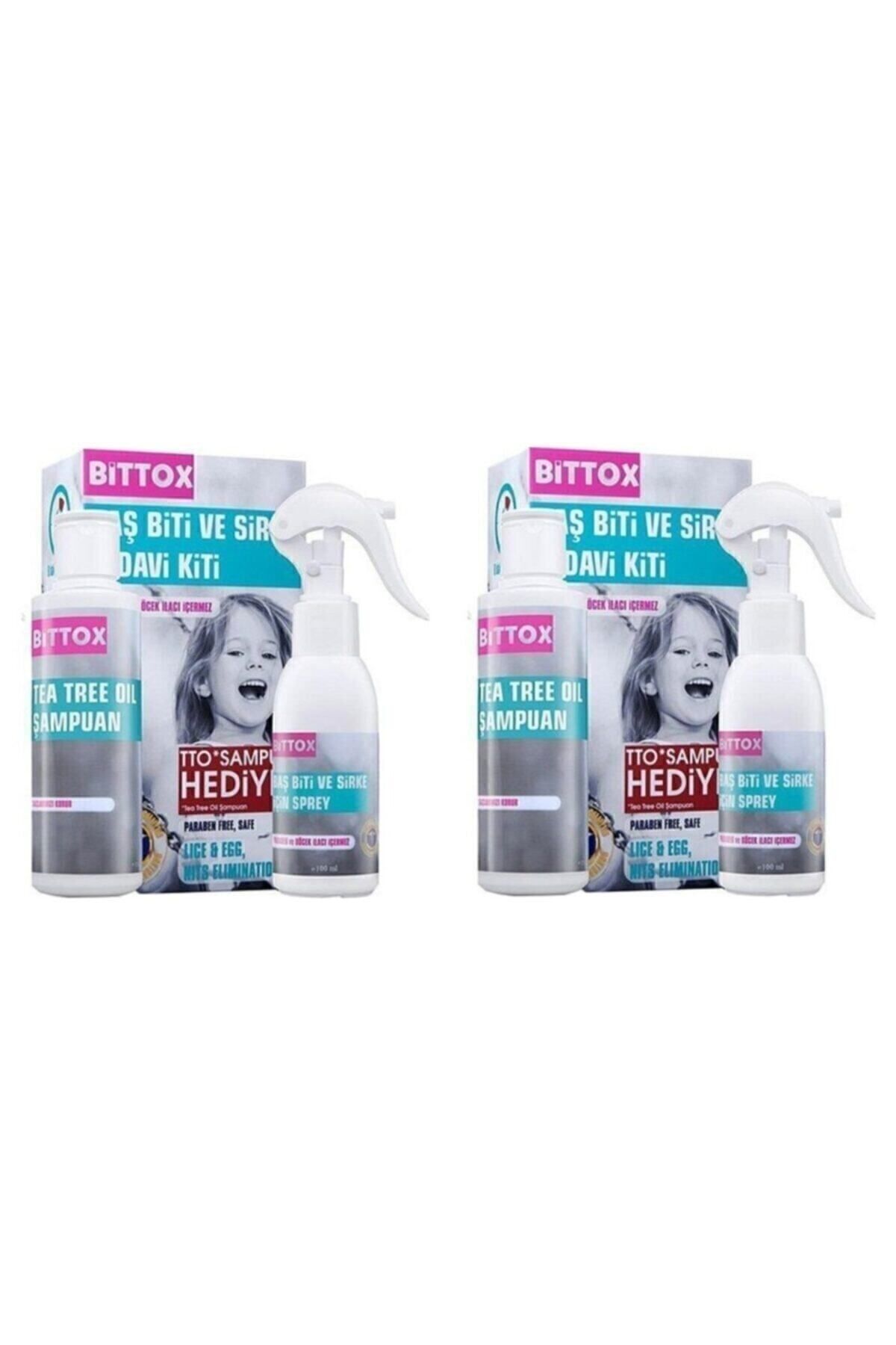 Bittox Baş Biti Spreyi 100 ml Ve 150 ml Saç Biti Şampuanı Metal Tarak Hediyeli - 2 Kutu