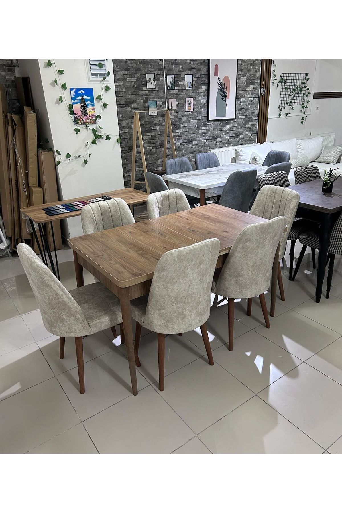 MASA İnegöl Mutfak masası 6 adet sandalye