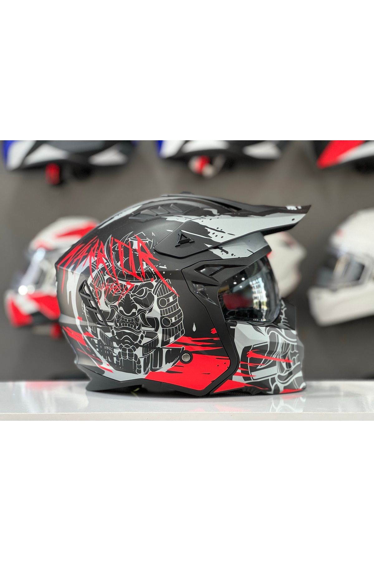Sway X1-x Seul Warrıor Red Çene Açılır Güneş Vizörlü Kask 2xl