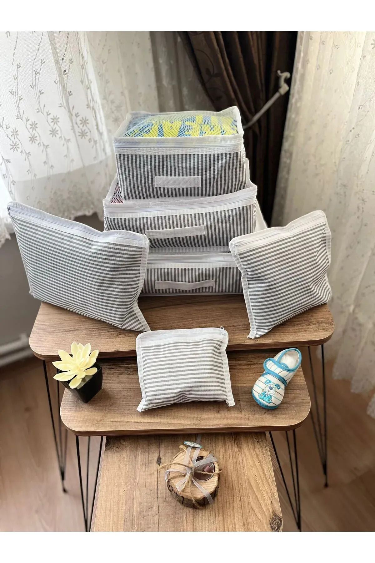 HOMELİFE EV TEKSTİL Dogum Çantası Hazırlık Için Yardımcı 6 Parça Düzenleyici